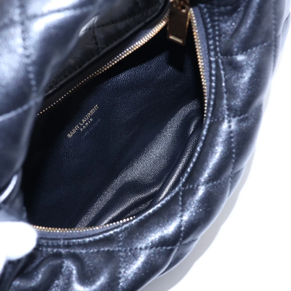 Icarino Leather Handbag, Black, 851689 — view 7