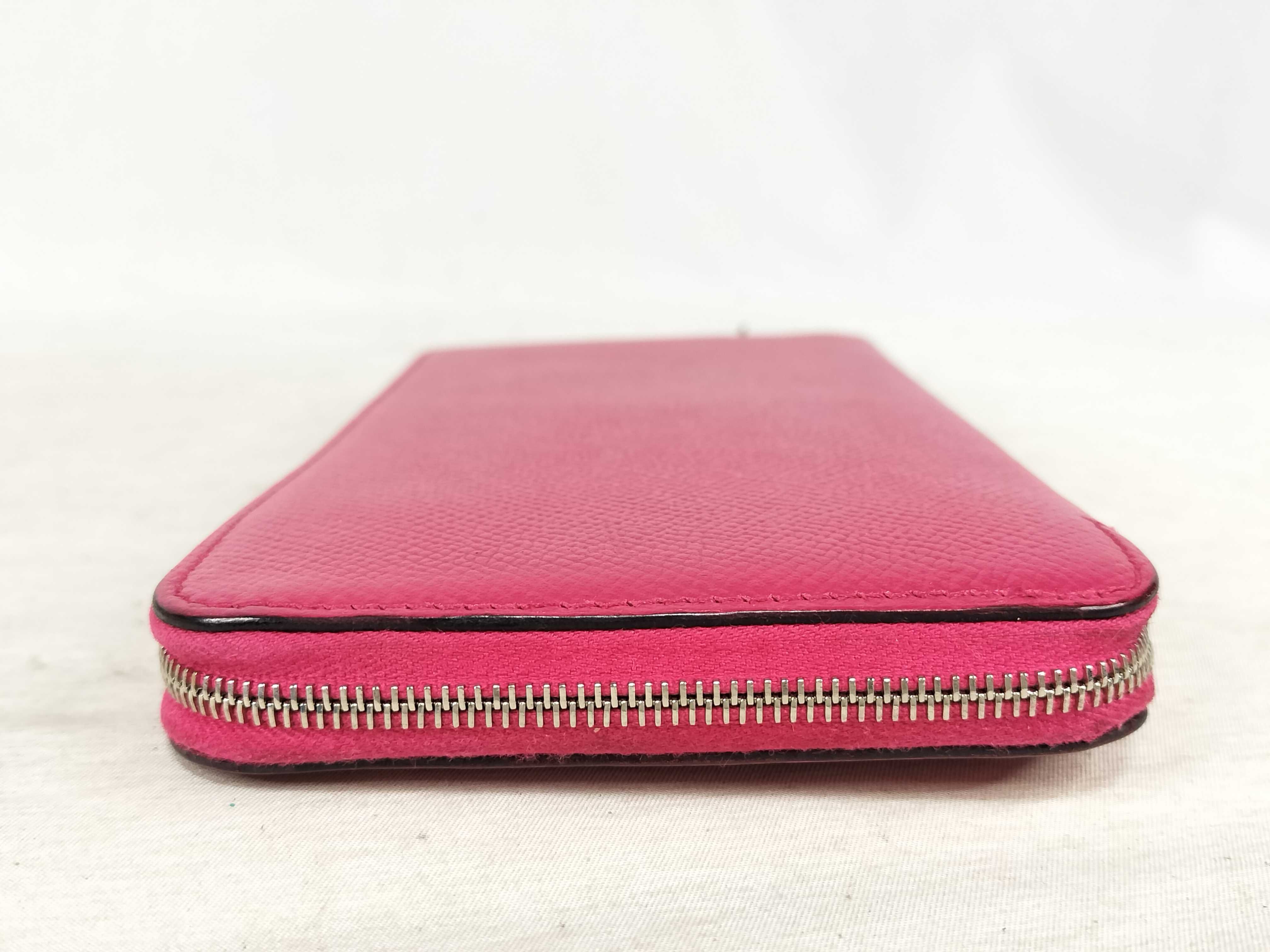 Azap Long Silk In Epsom Leather Wallet, A Stamp, Pink, Silver Hardware — view 5