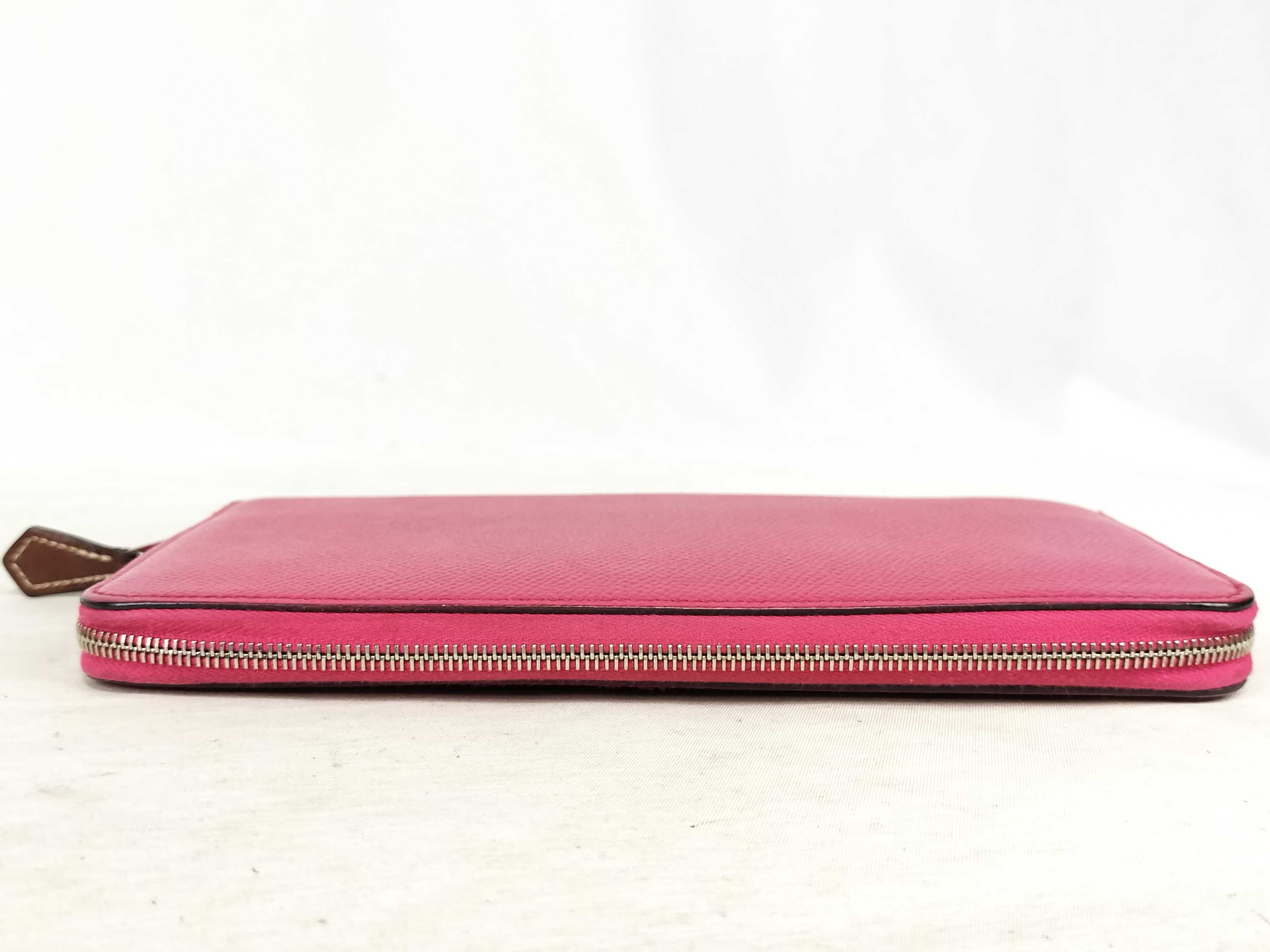 Azap Long Silk In Epsom Leather Wallet, A Stamp, Pink, Silver Hardware — view 6