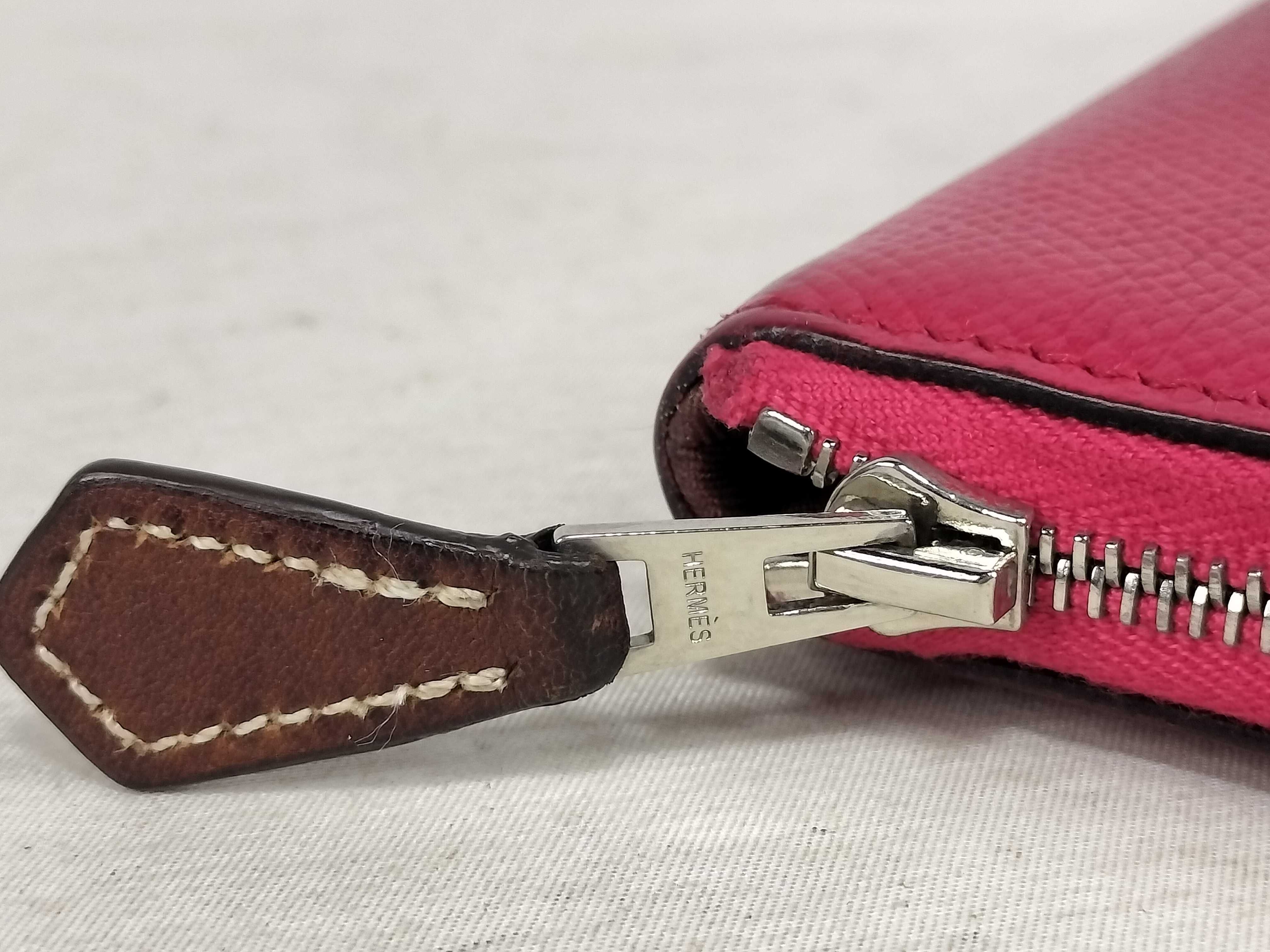 Azap Long Silk In Epsom Leather Wallet, A Stamp, Pink, Silver Hardware — view 7