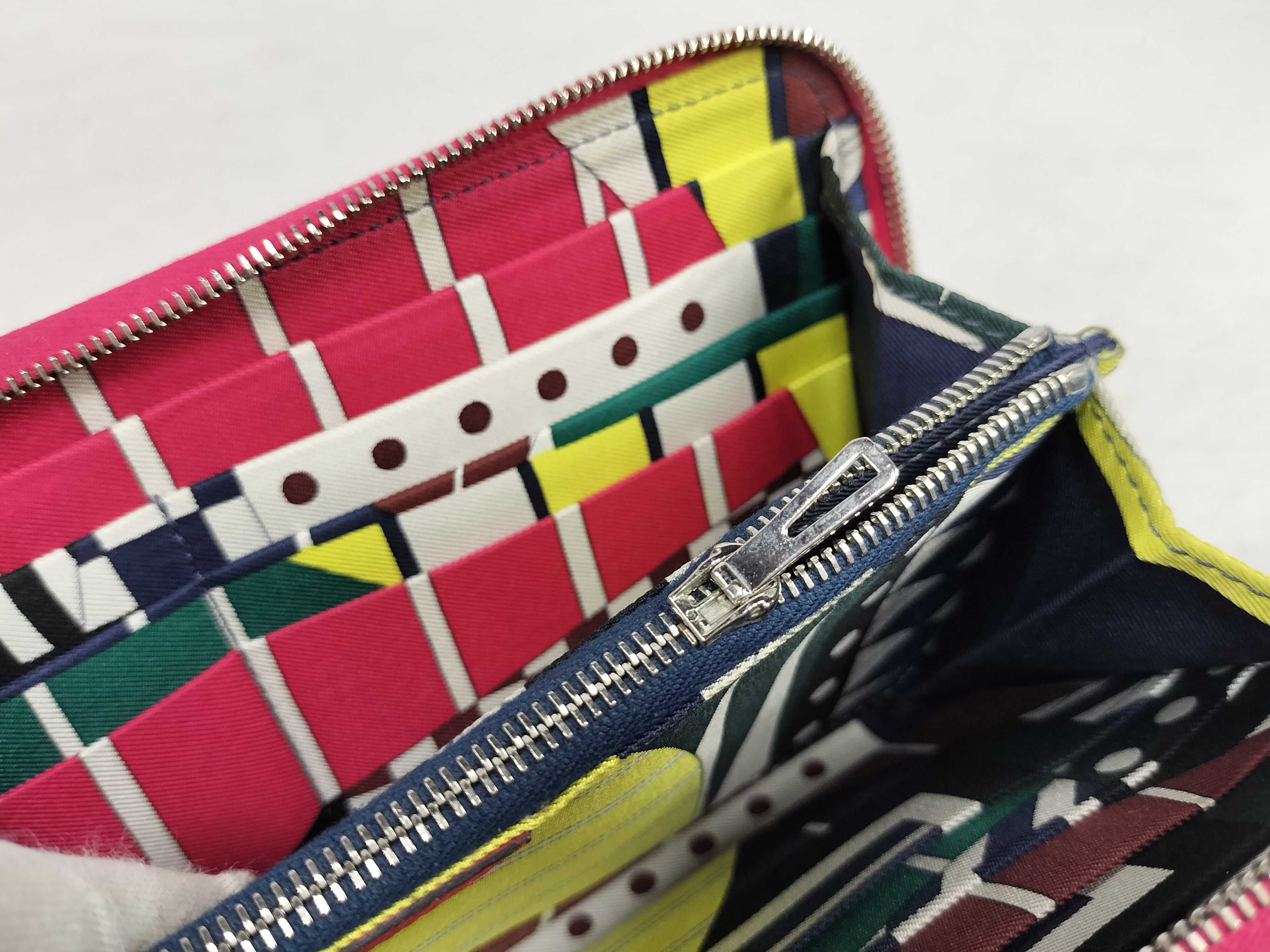Azap Long Silk In Epsom Leather Wallet, A Stamp, Pink, Silver Hardware — view 9