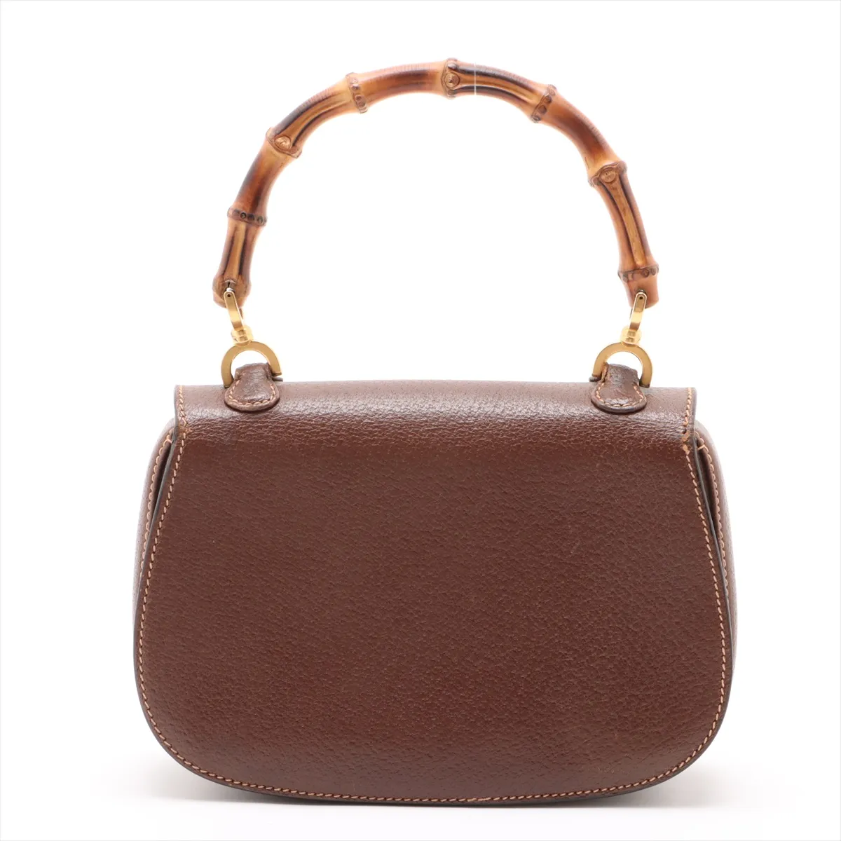 Bamboo Leather 2WAY Handbag Brown — view 2
