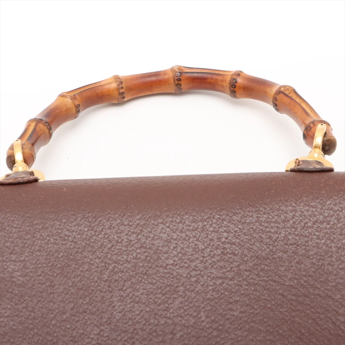 Bamboo Leather 2WAY Handbag Brown — view 6