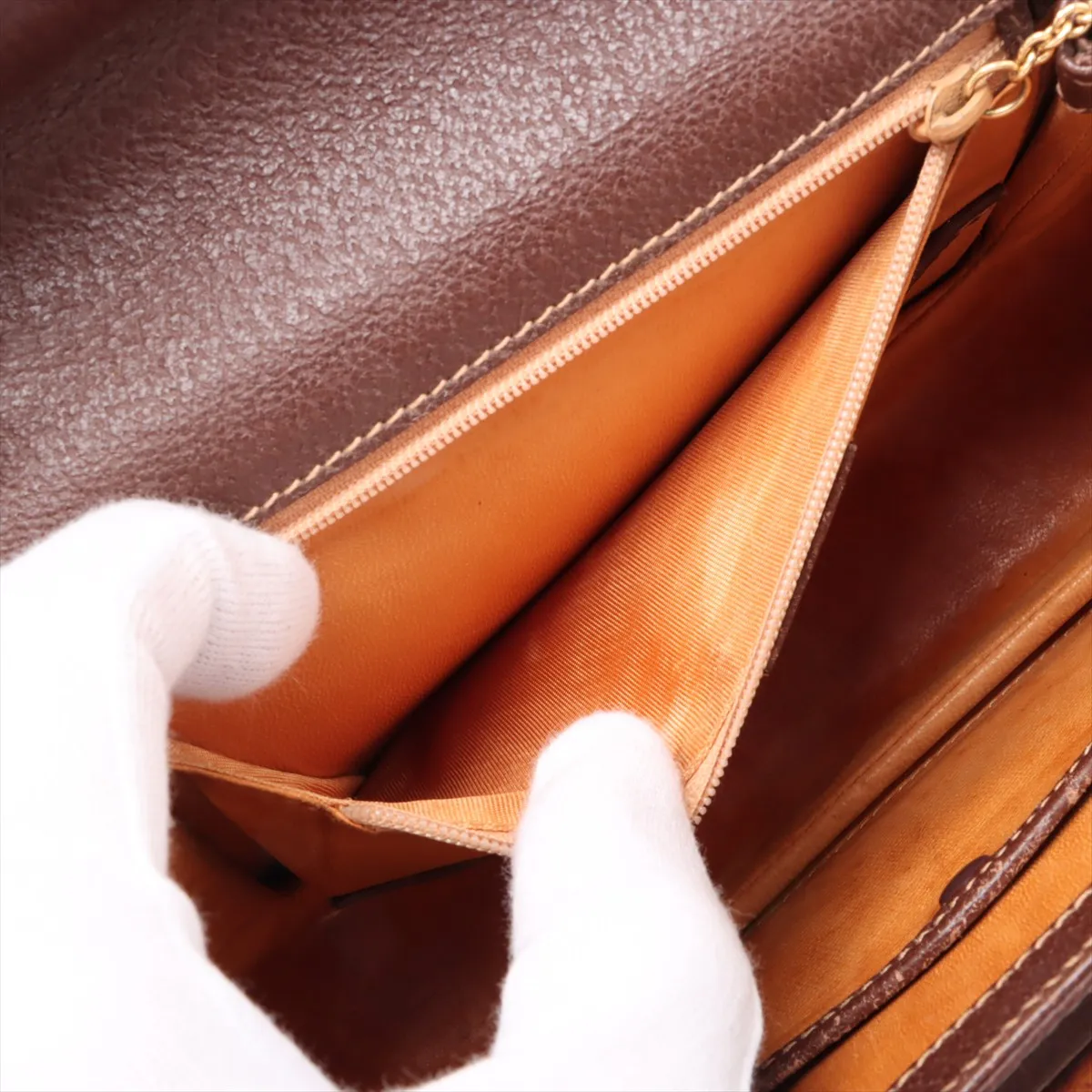 Bamboo Leather 2WAY Handbag Brown — view 9