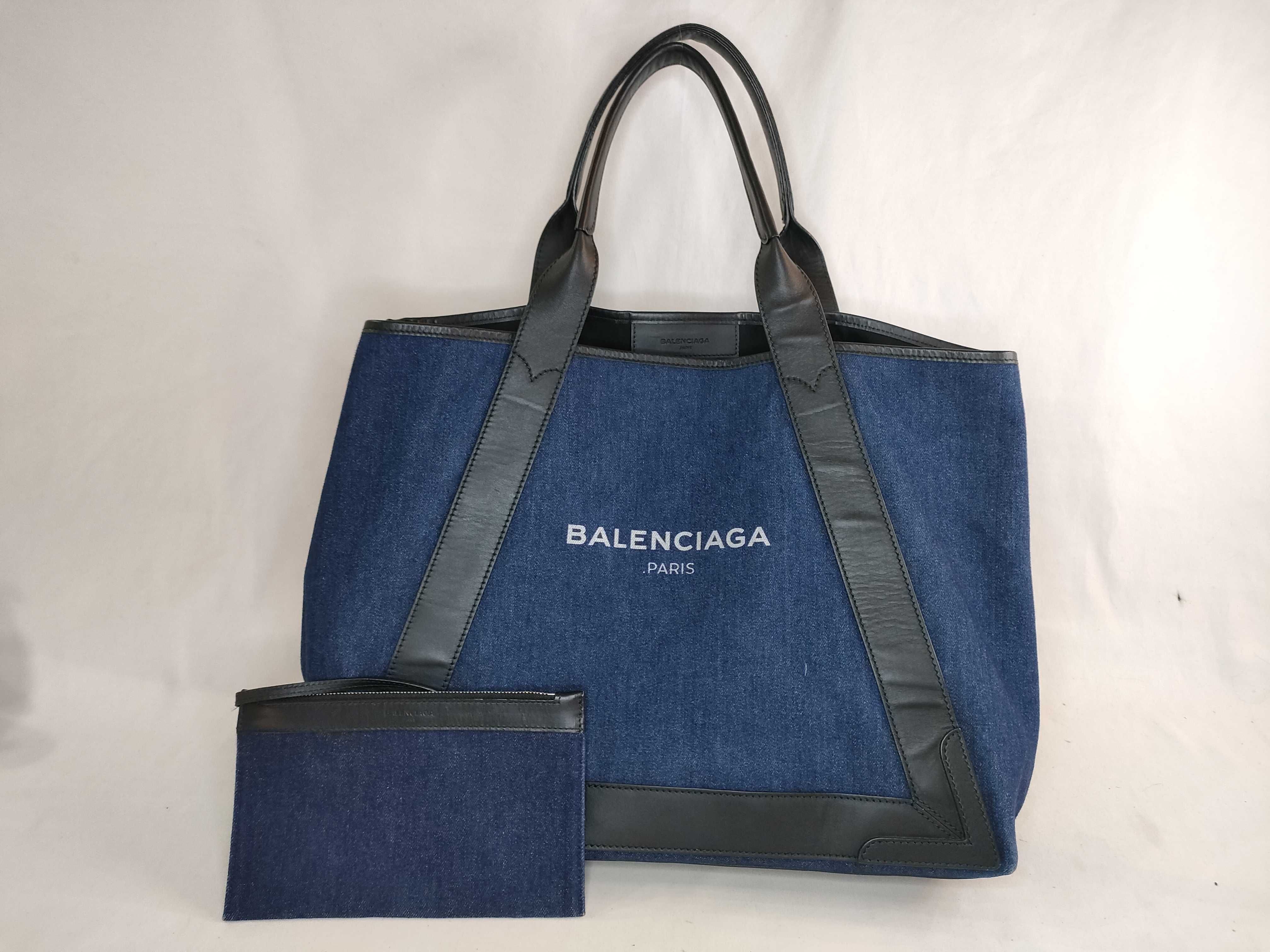 Navy Cabas M Tote Bag