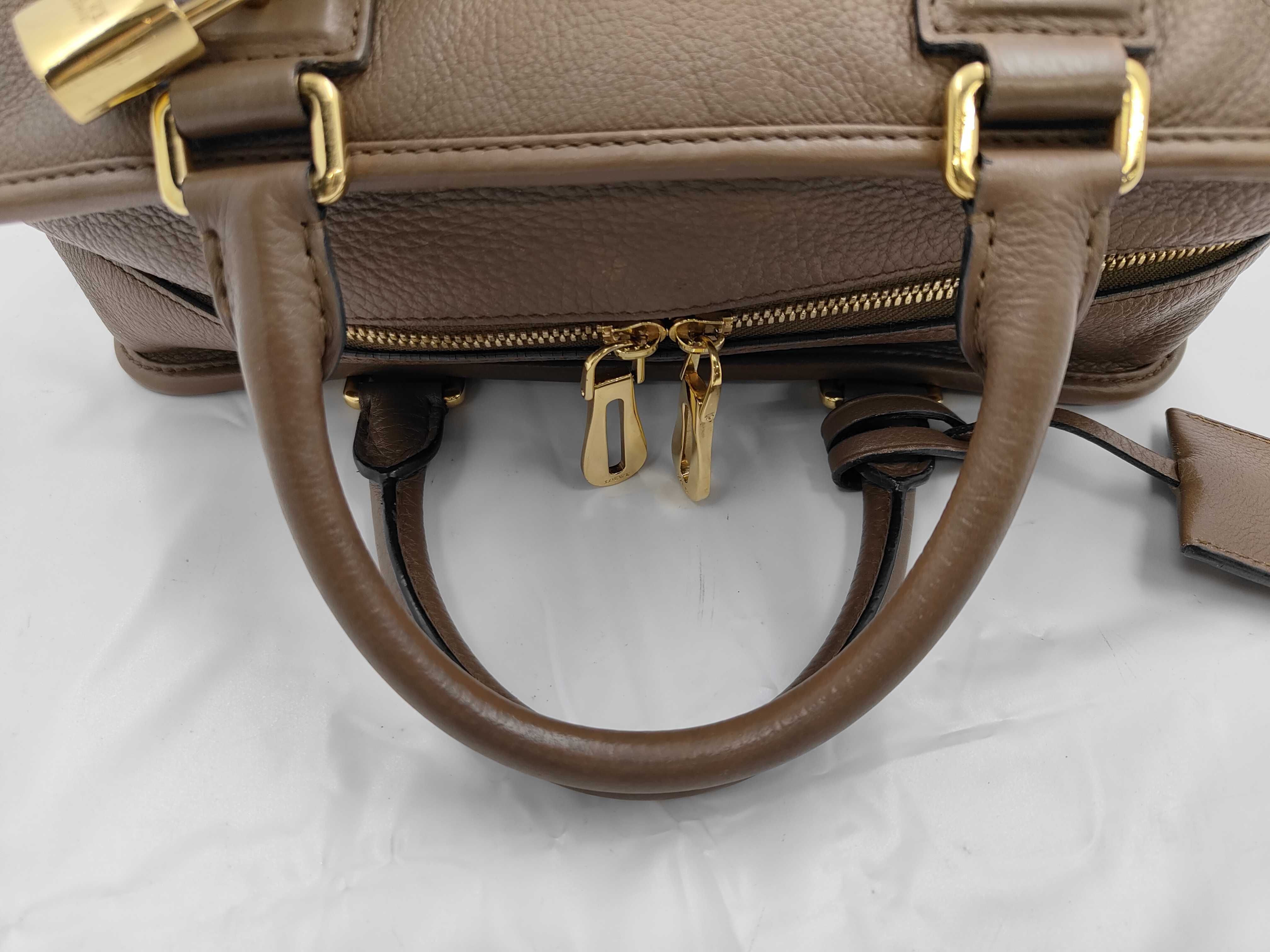 Amazona 28 Leather Handbag in Greige with Gold Hardware — view 3