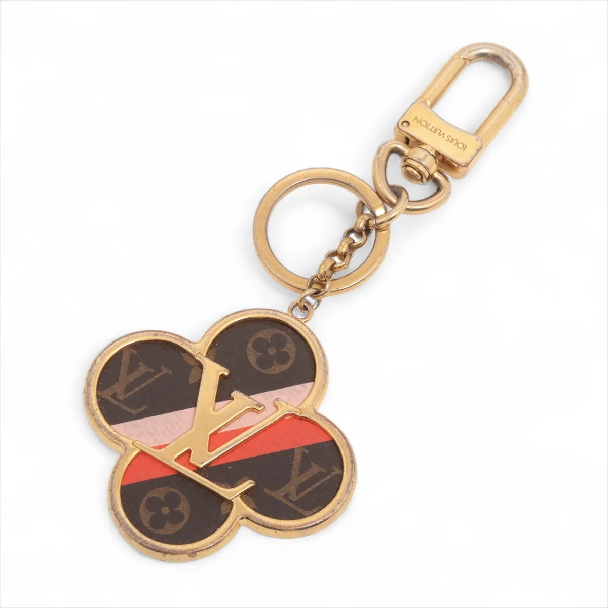 M69406 Portefeuille Into the Flower Charm GP x PVC Brown x Gold. Shows signs of wear: