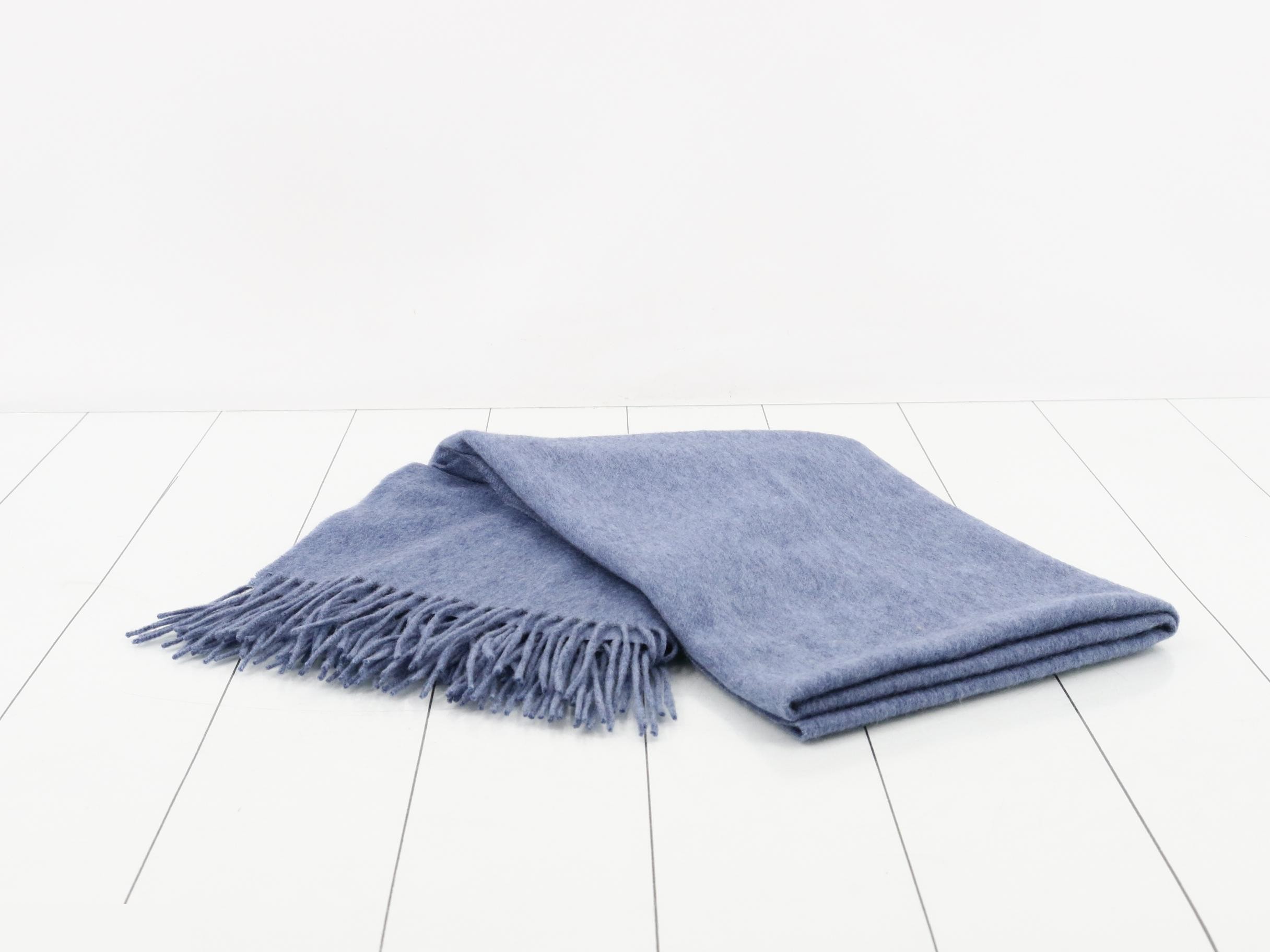 scarf, 100% cashmere, logo, blue. — view 3