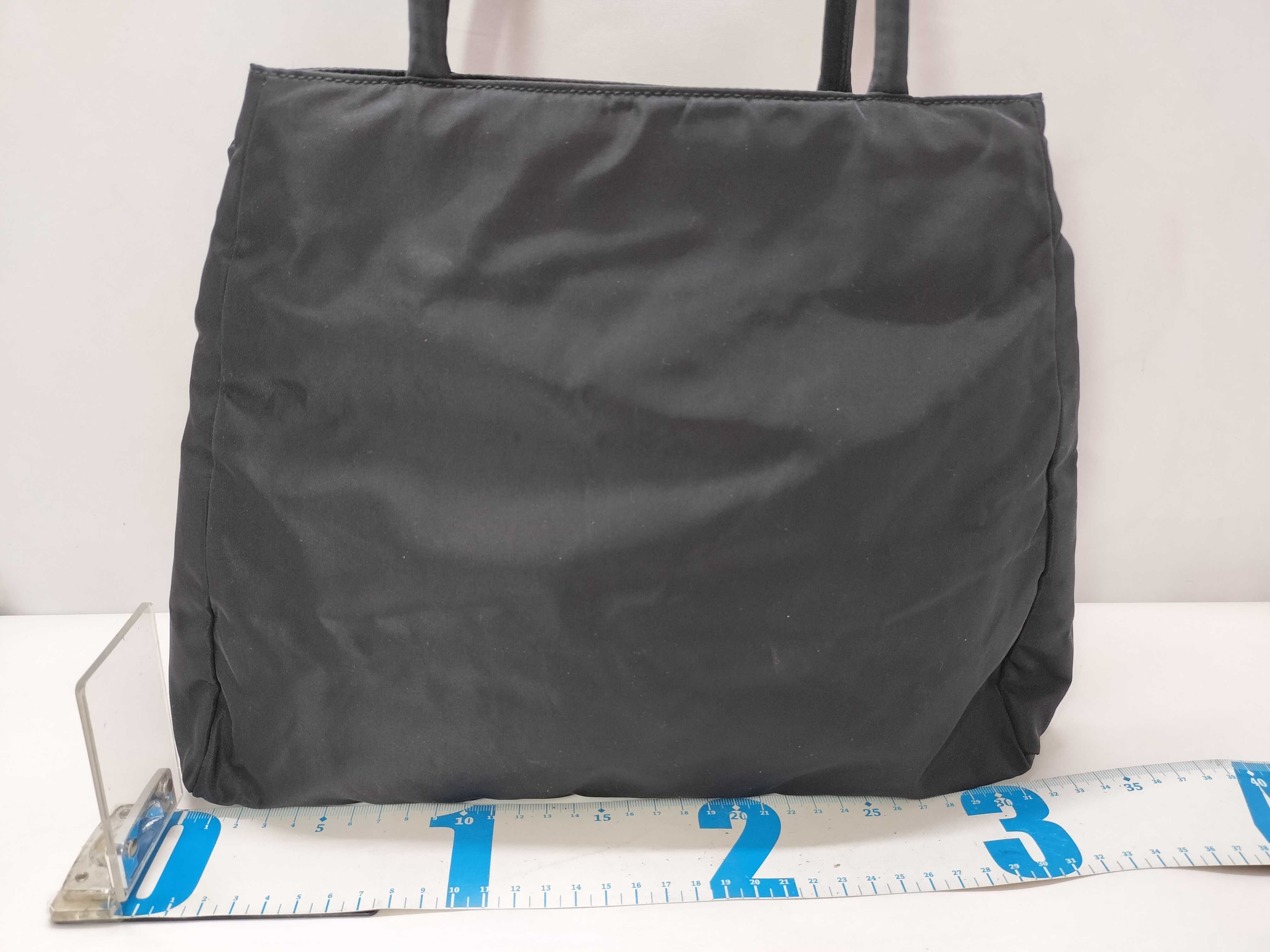 Nylon Prada Triangle Logo Nylon Handbag Tote Bag — view 2