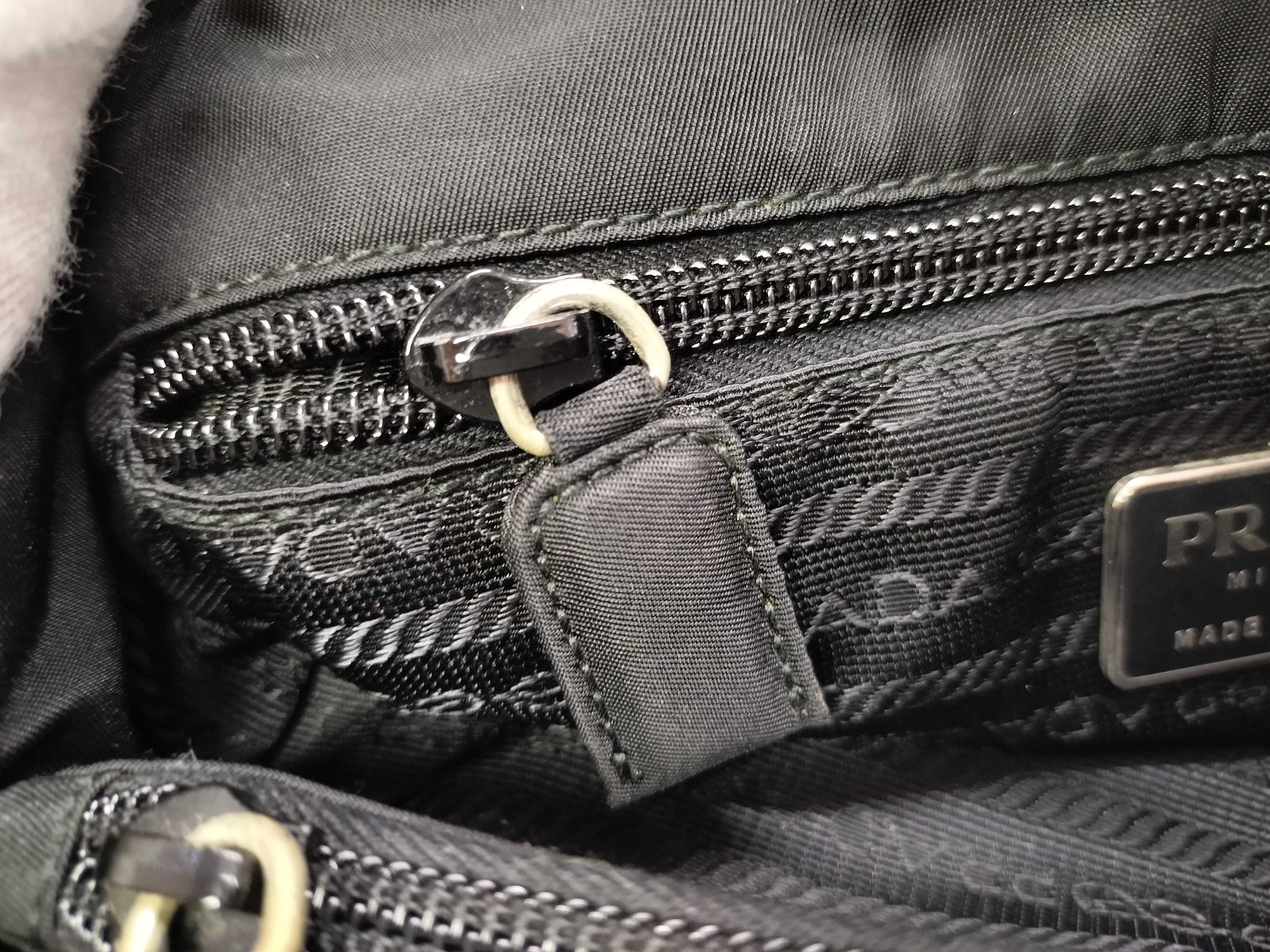 Nylon Prada Triangle Logo Nylon Handbag Tote Bag — view 11