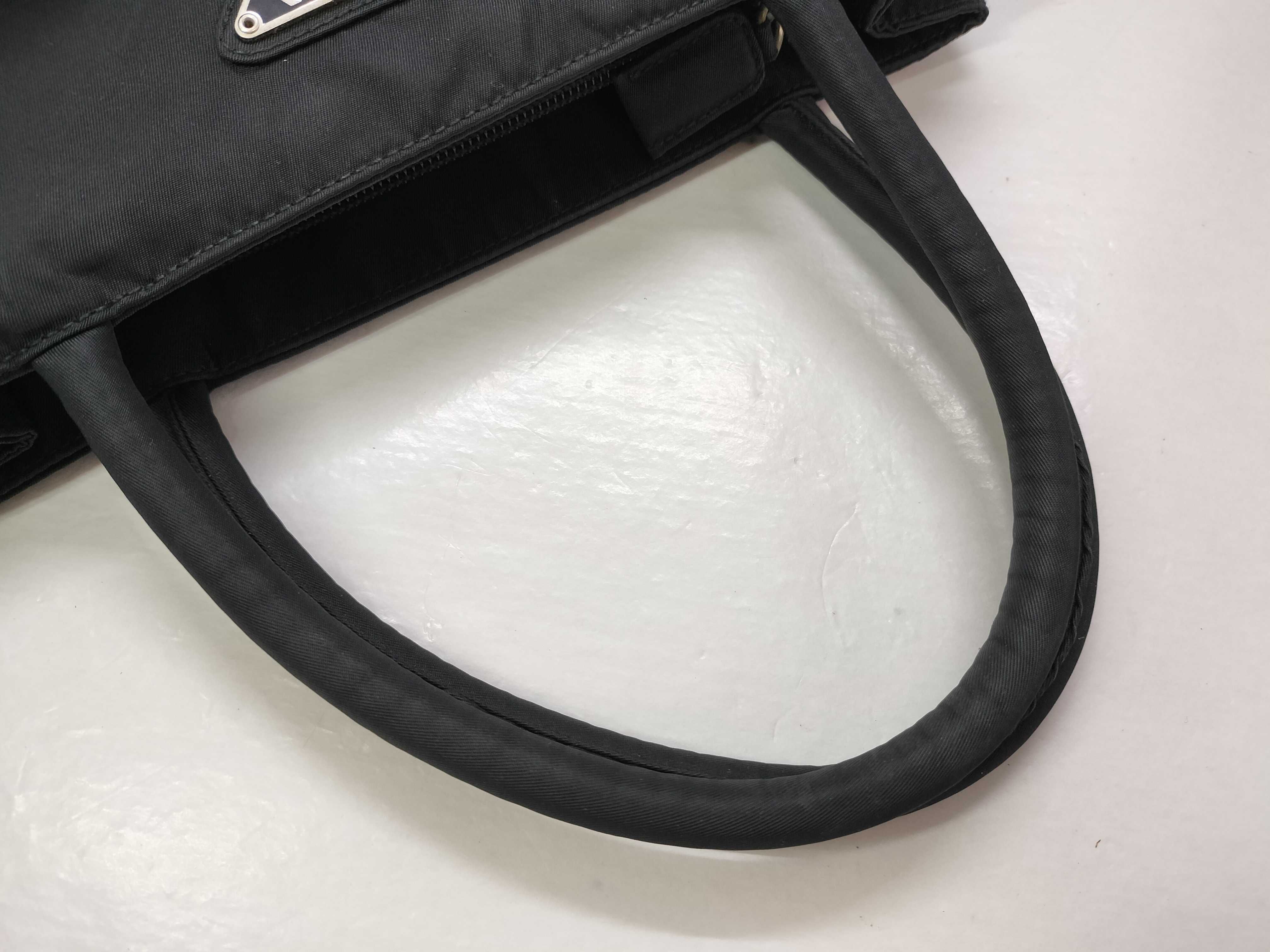 Nylon Prada Triangle Logo Nylon Handbag Tote Bag — view 3
