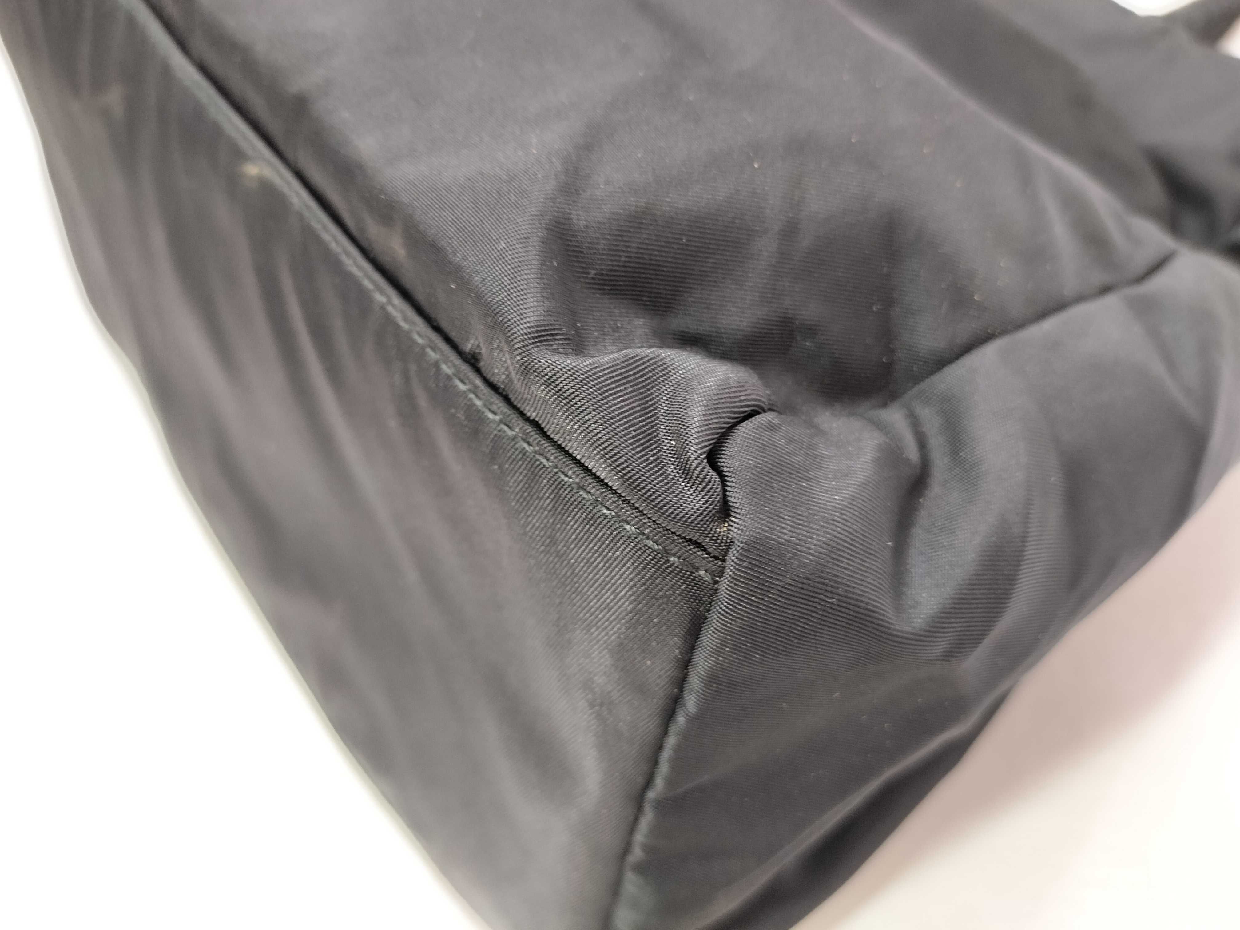 Nylon Prada Triangle Logo Nylon Handbag Tote Bag — view 6