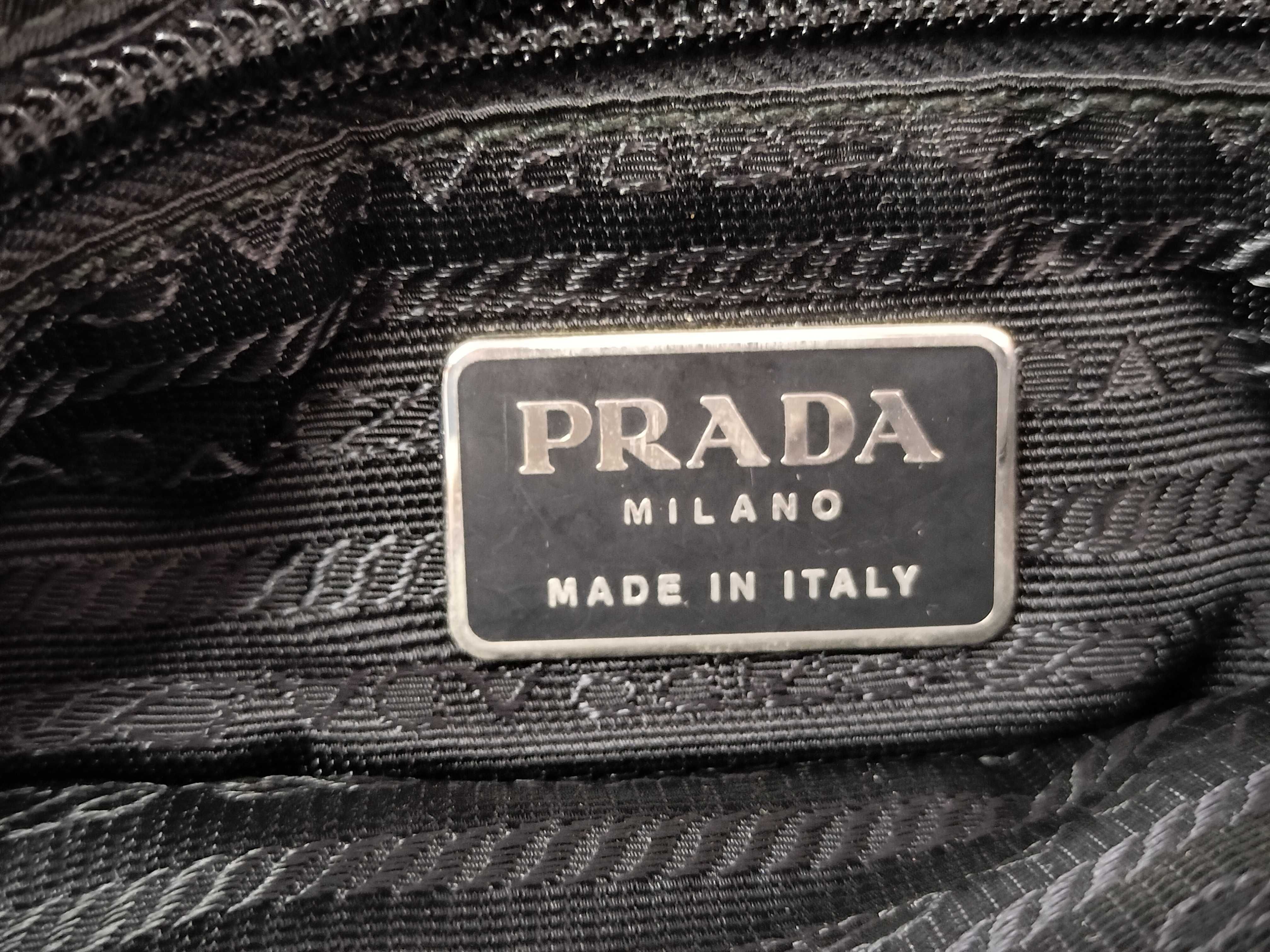 Nylon Prada Triangle Logo Nylon Handbag Tote Bag — view 9