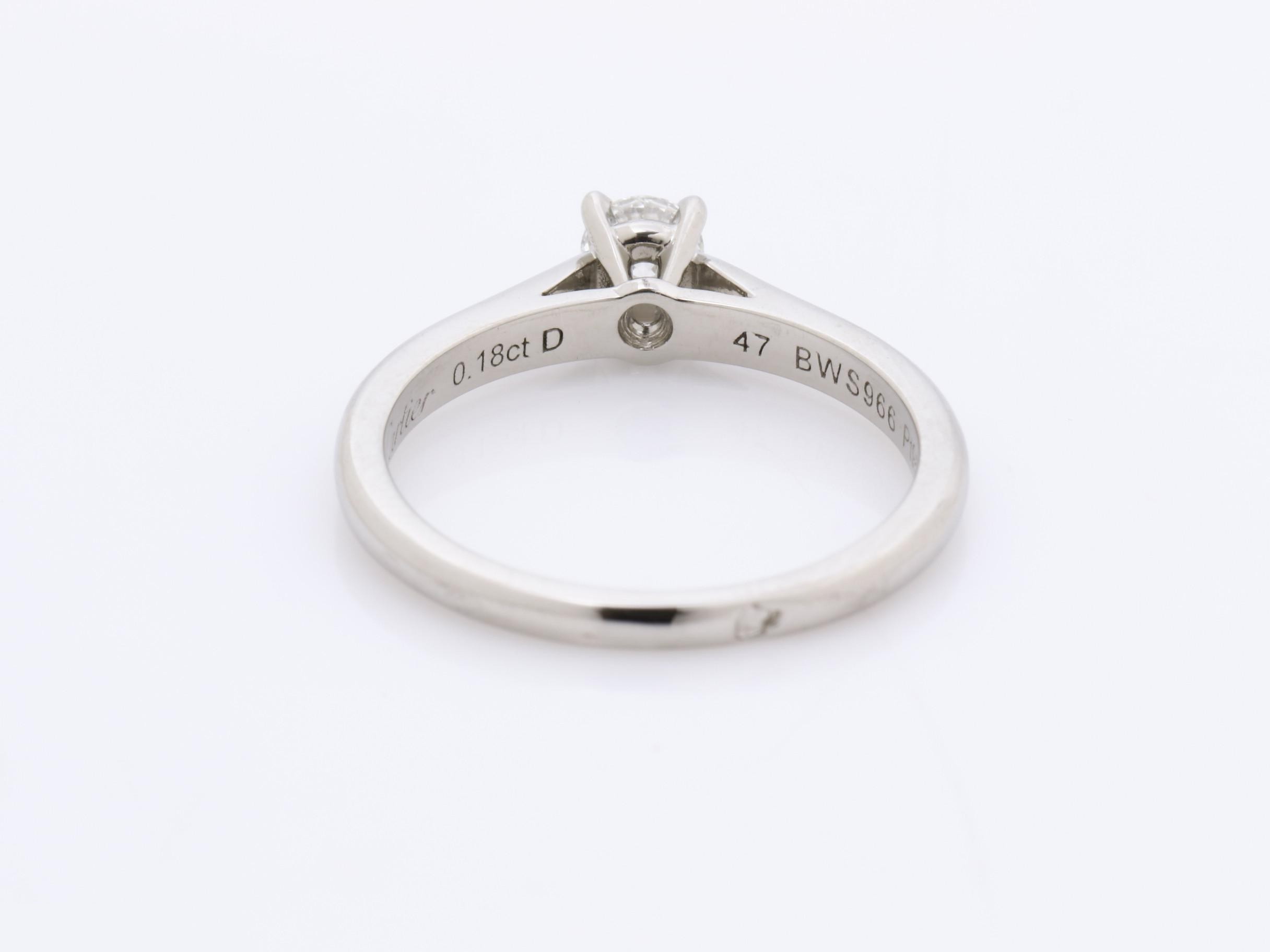 PT950 D0.18ct Solitaire Ring, 2.9g — view 5