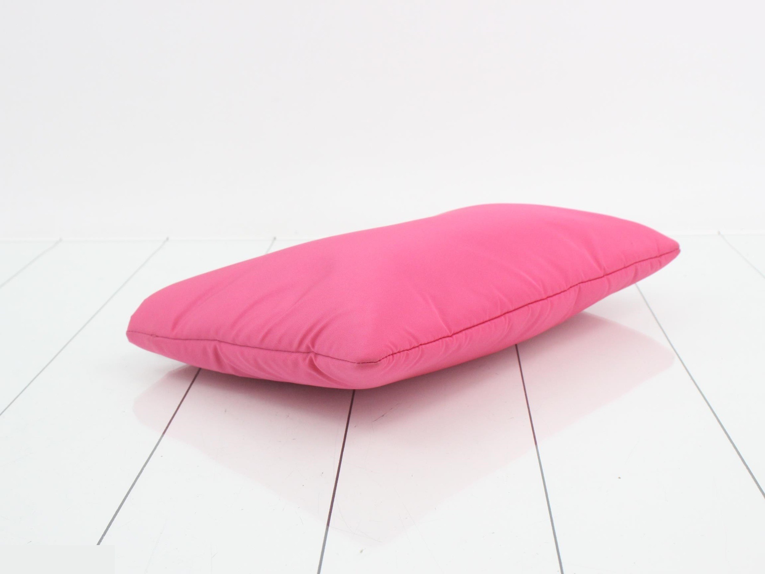 Clutch bag, nylon/leather, pink — view 5