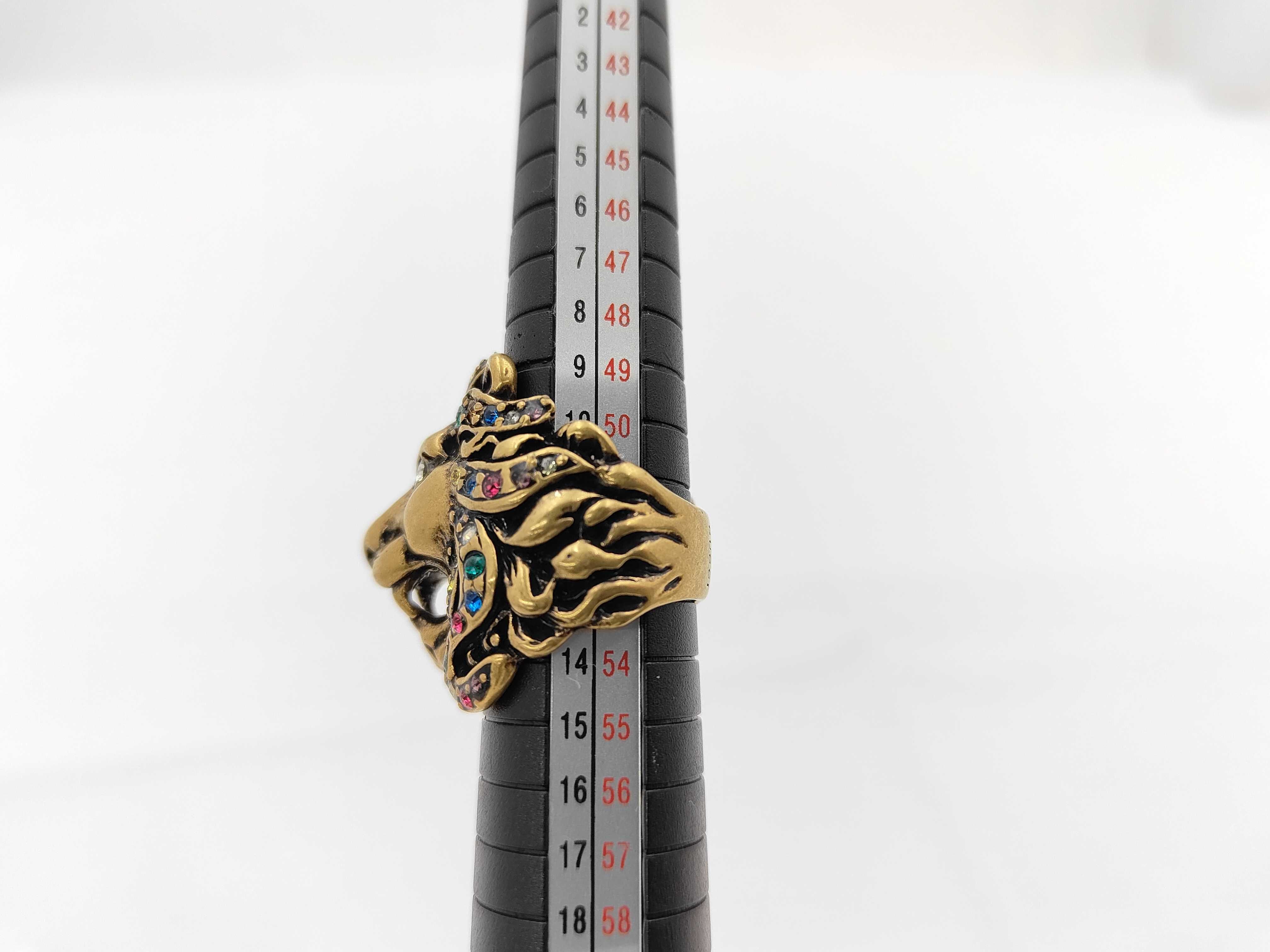 Lion Ring, Size 13, Multicolored Stone Ring — view 5