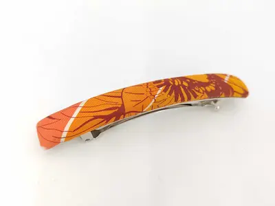Carre Orange x Bordeaux Barrette Hair Accessory