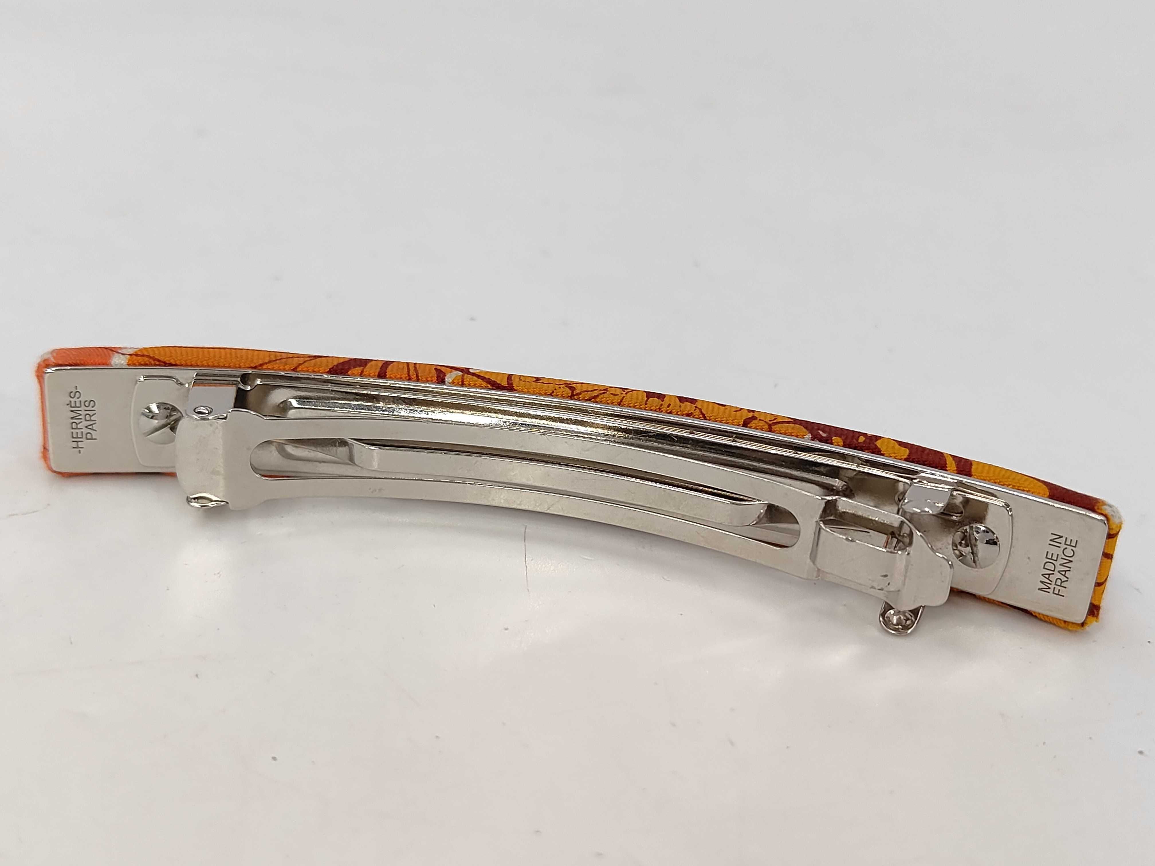 Carre Orange x Bordeaux Barrette Hair Accessory — view 2