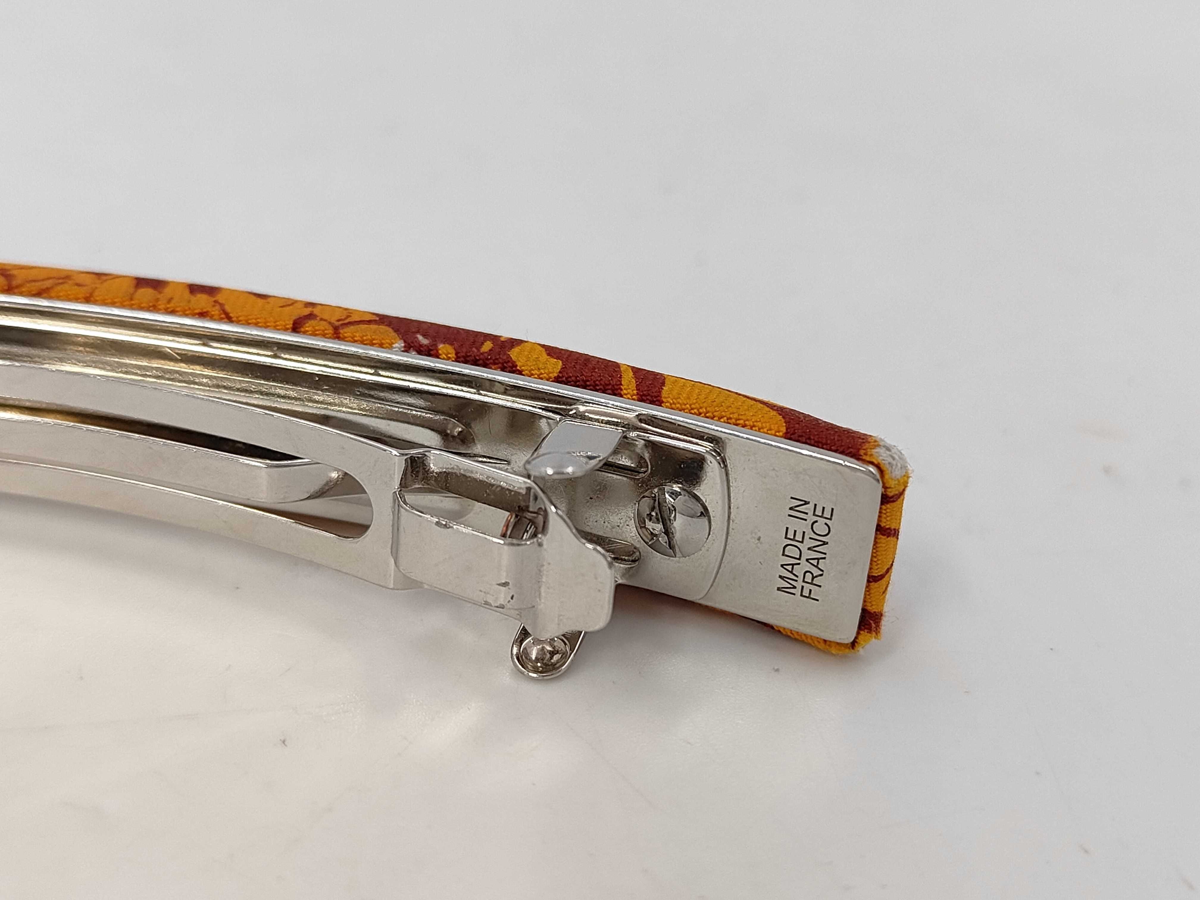 Carre Orange x Bordeaux Barrette Hair Accessory — view 3