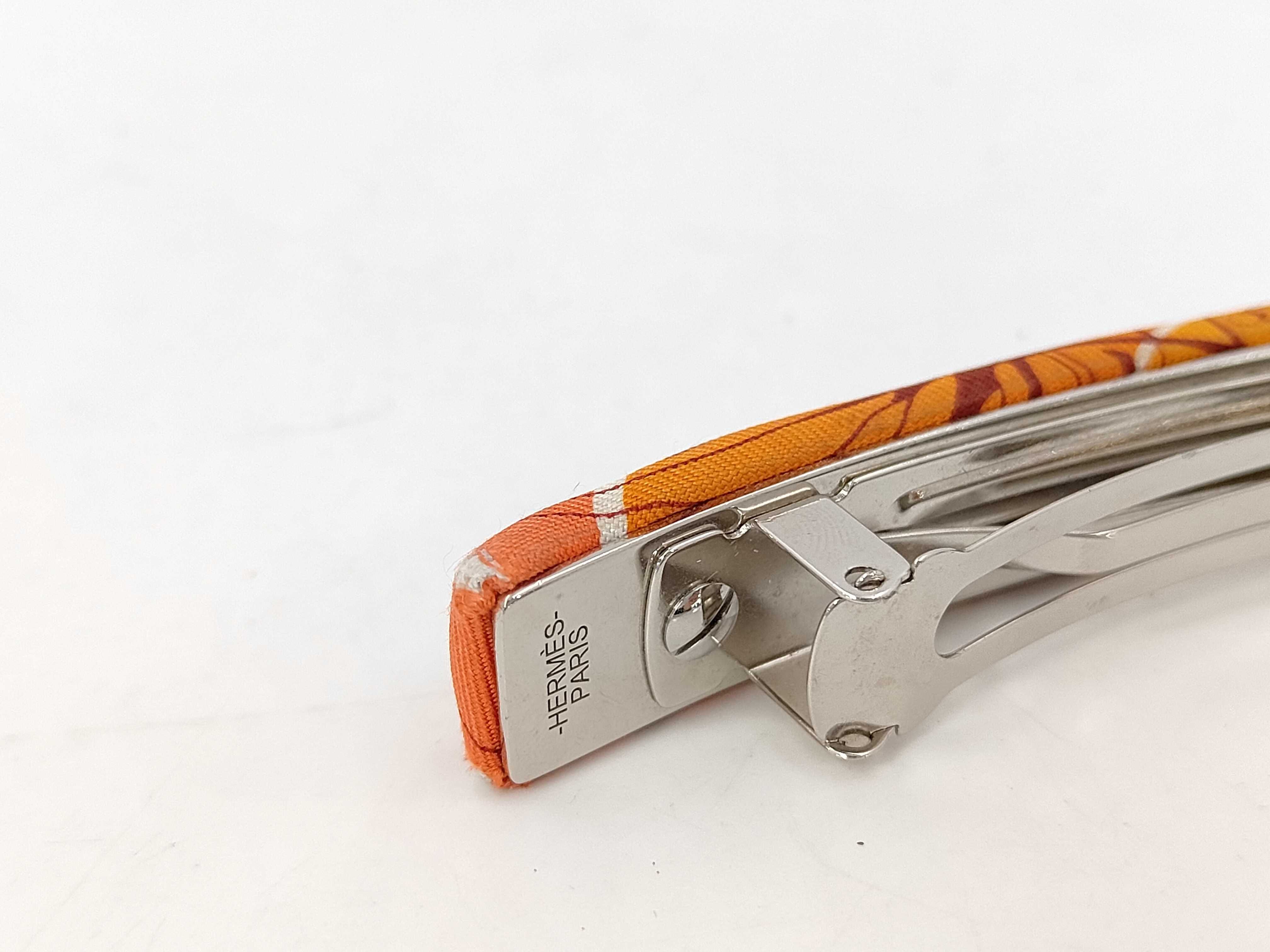 Carre Orange x Bordeaux Barrette Hair Accessory — view 4