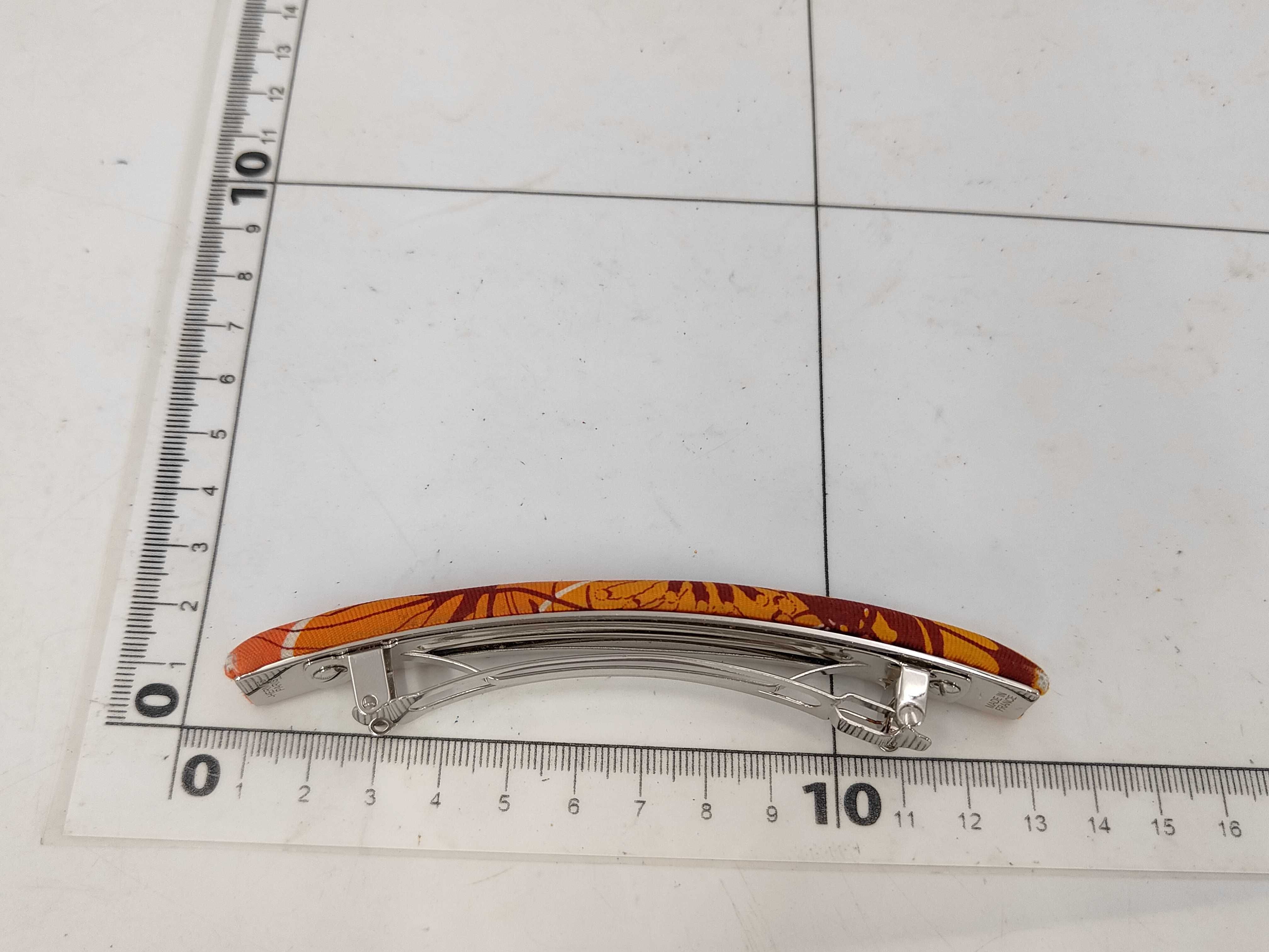 Carre Orange x Bordeaux Barrette Hair Accessory — view 5