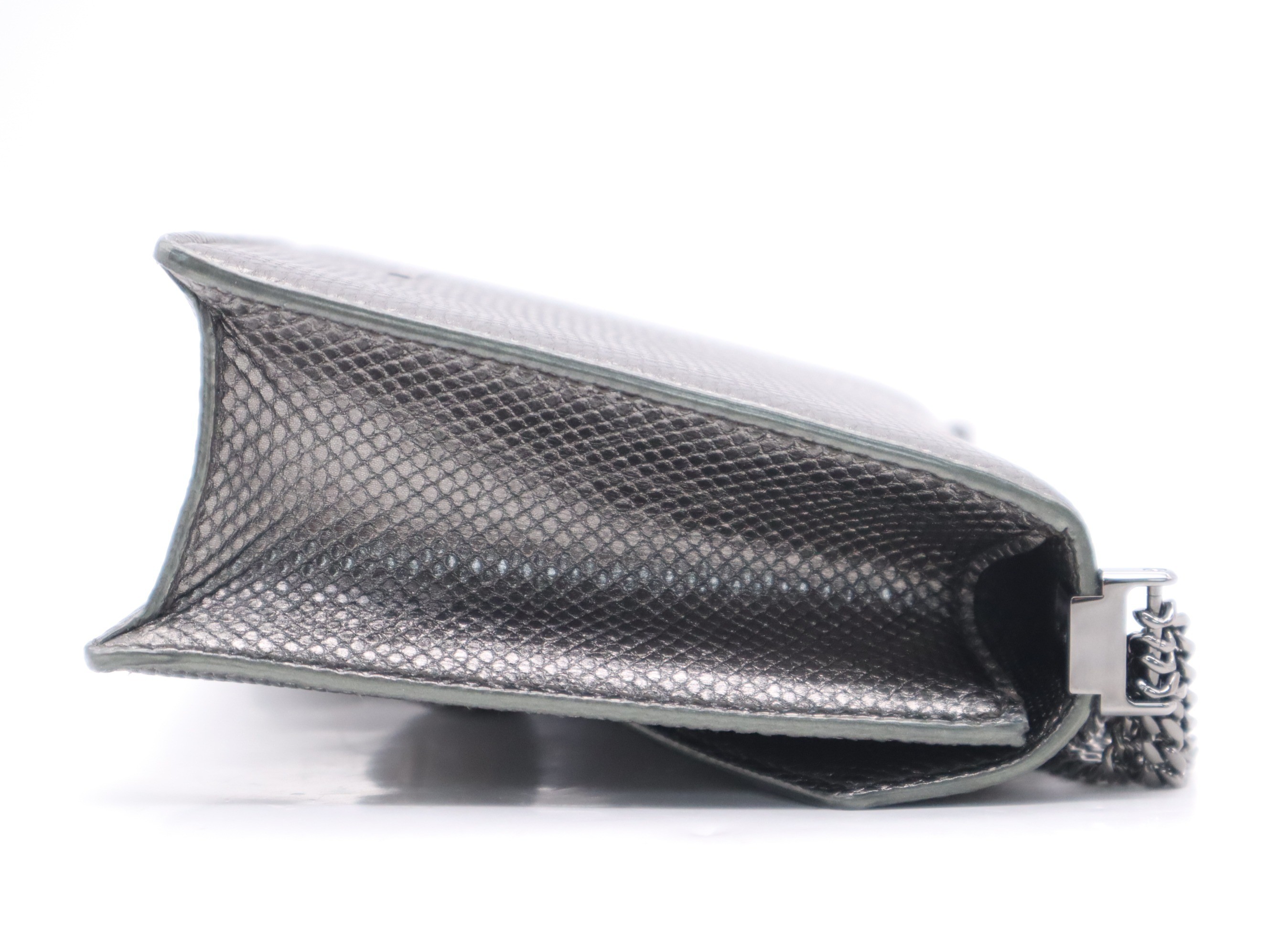 Serpenti Moltenkarung Chain Shoulder Bag, Silver — view 5