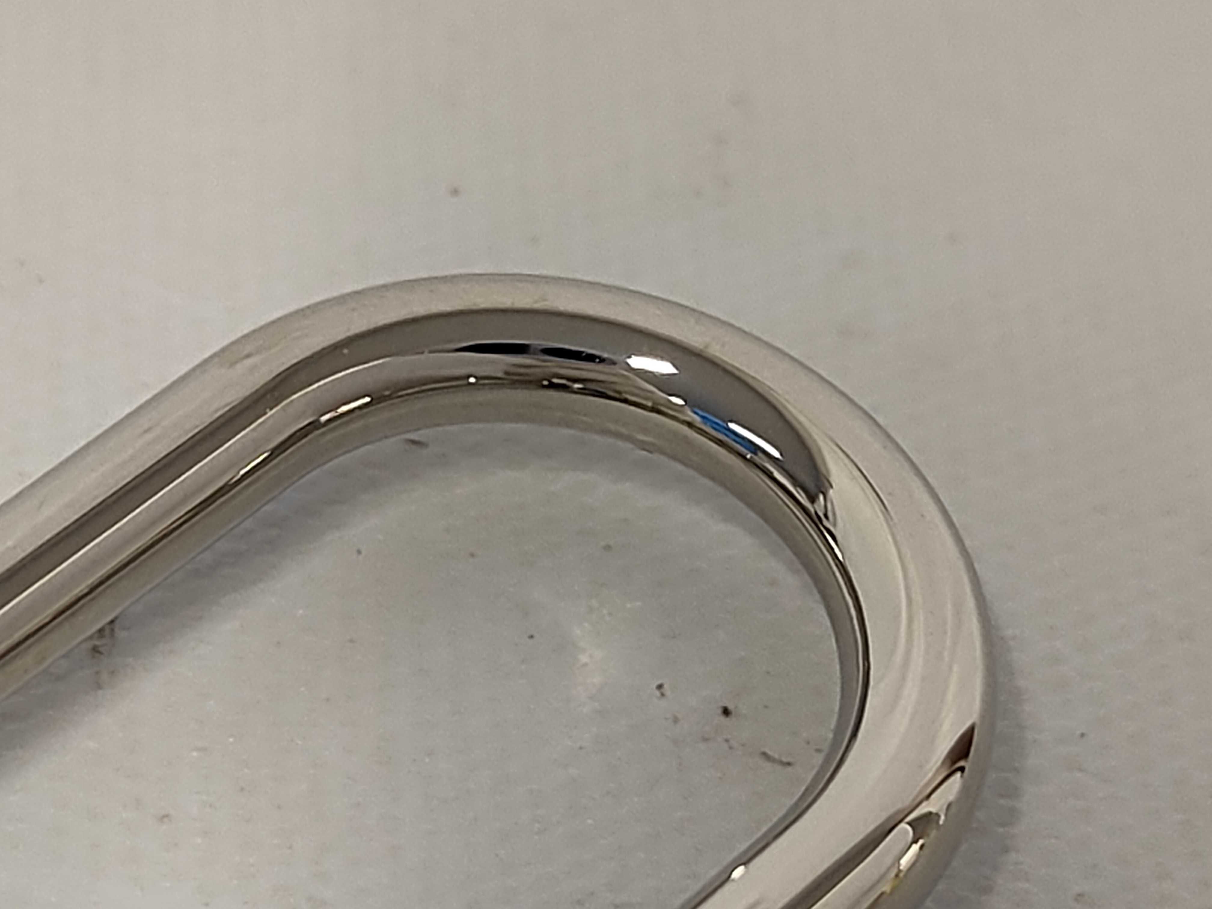 padlock bag charm, GP silver blue, Hermes accessories. — view 5