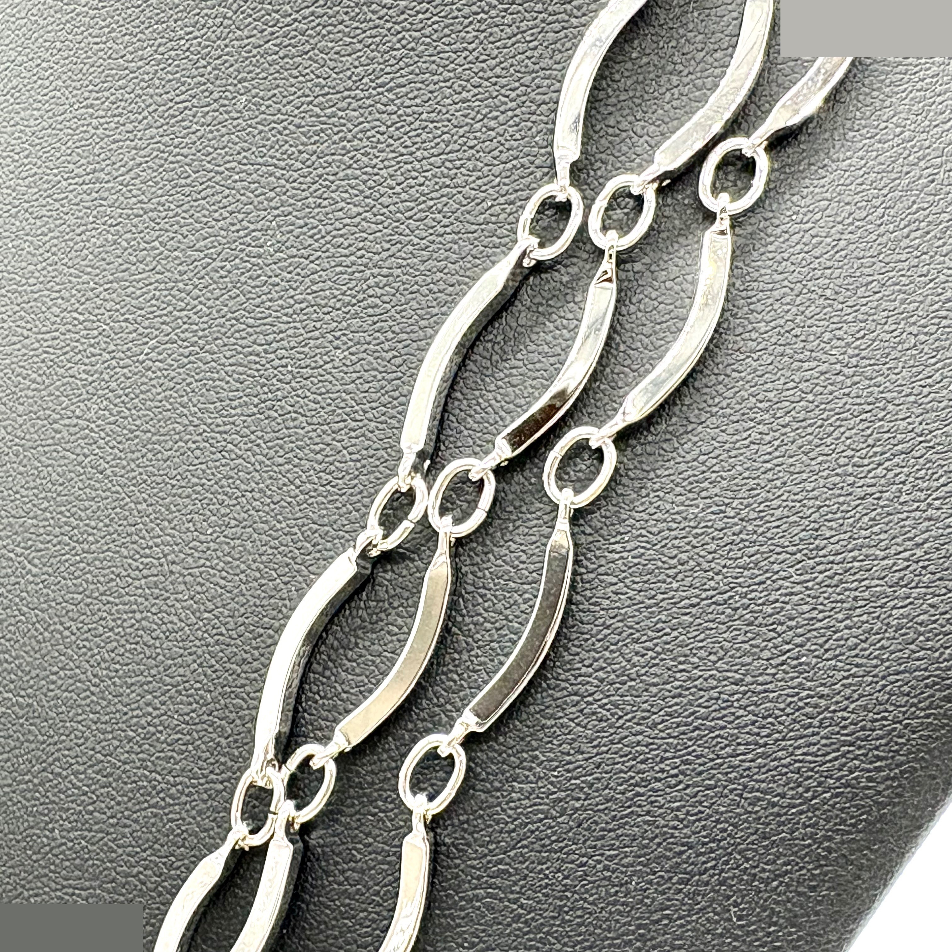 Silver necklace, neck circumference approximately 84 cm — view 5