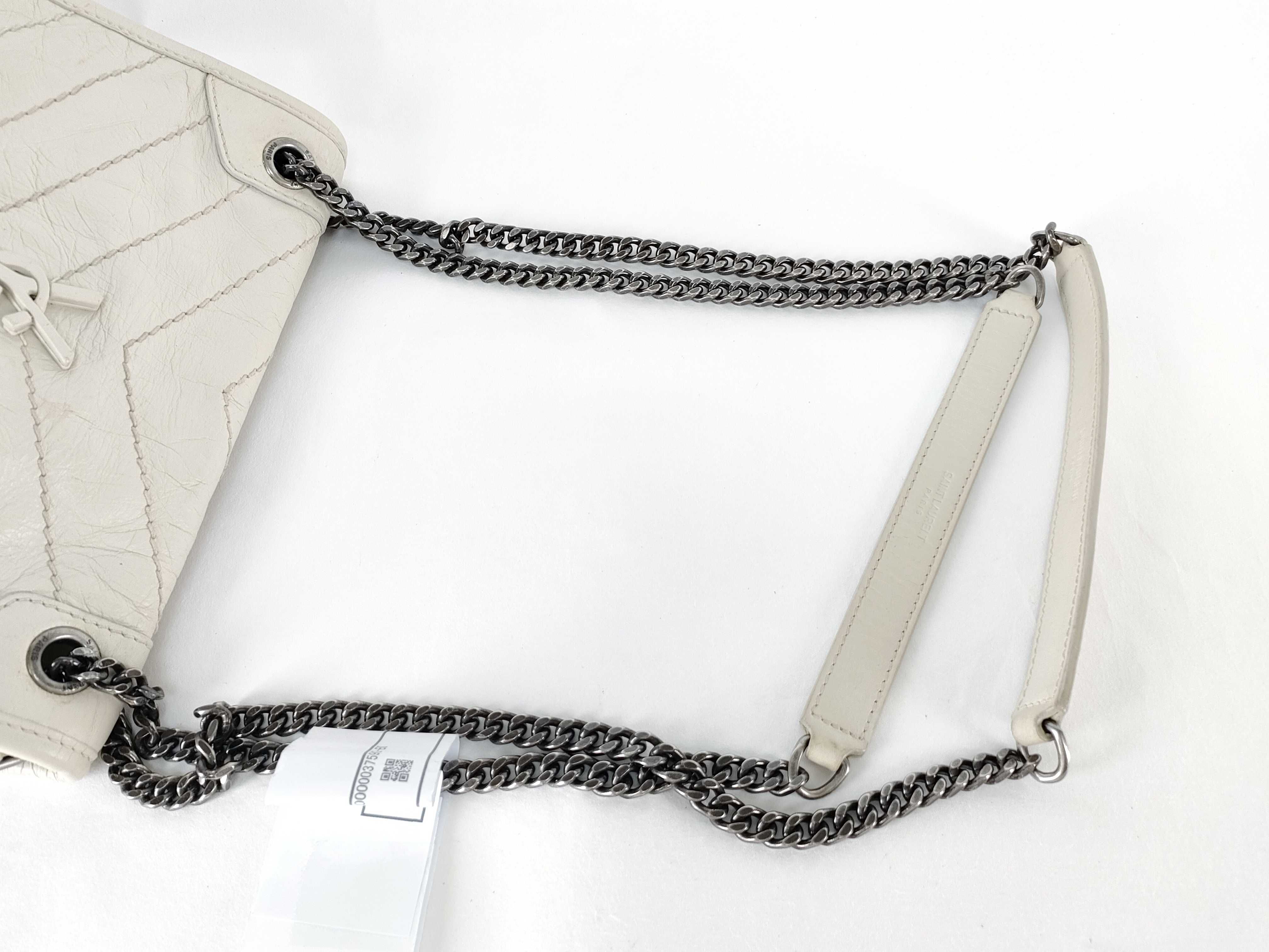 ID- Paris Niki Baby Leather Chain Shoulder Bag White 633160 Shoulder Bag — view 3
