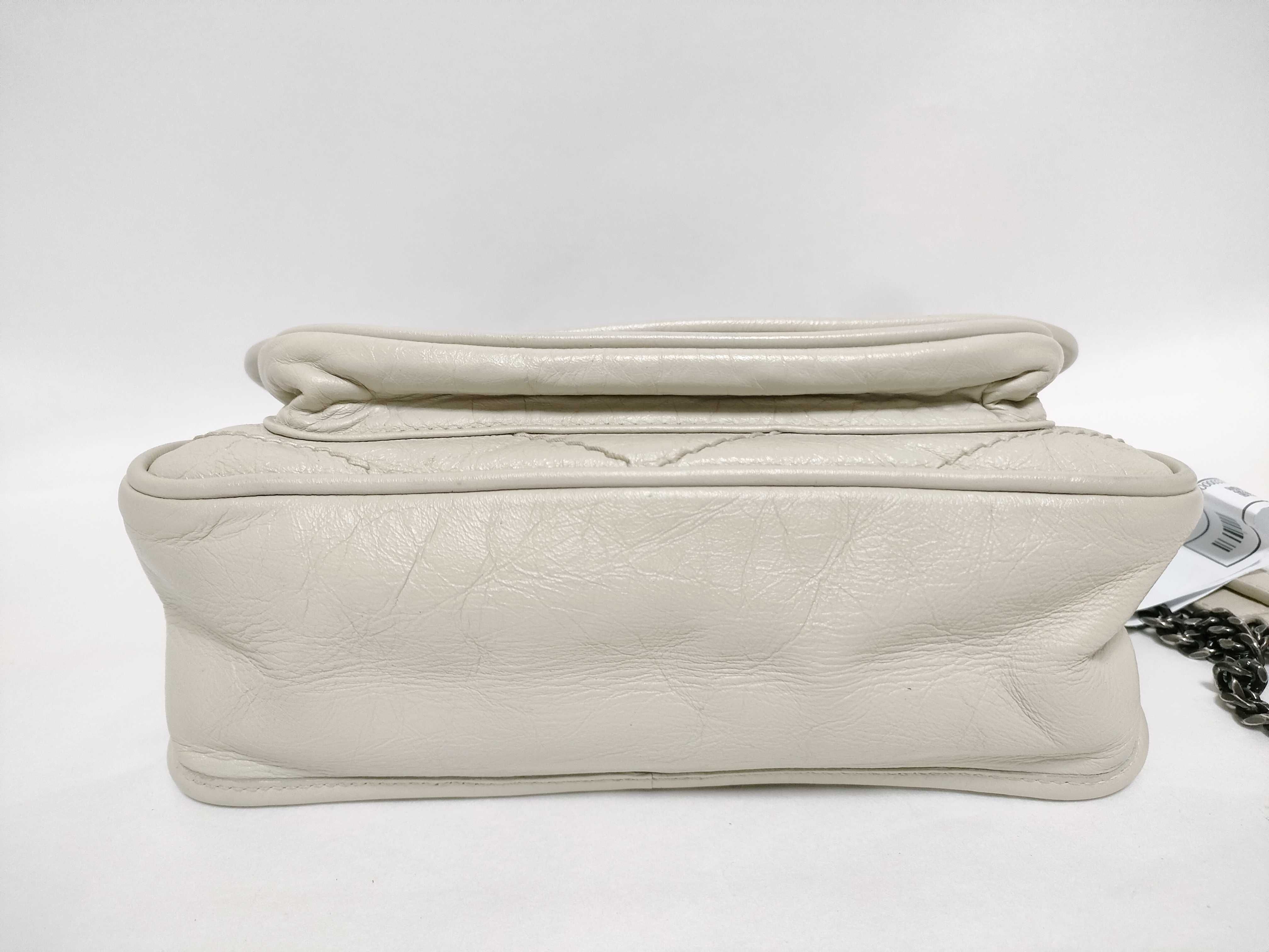 ID- Paris Niki Baby Leather Chain Shoulder Bag White 633160 Shoulder Bag — view 7