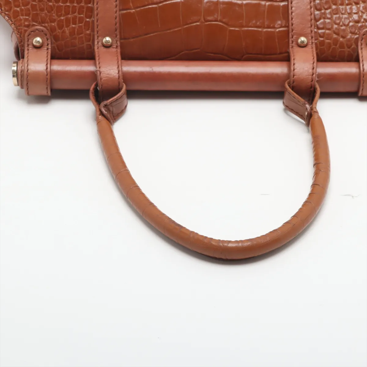 Bolsa Magic Leather x Croco Embossed Handbag Brown 8BN144 — view 5