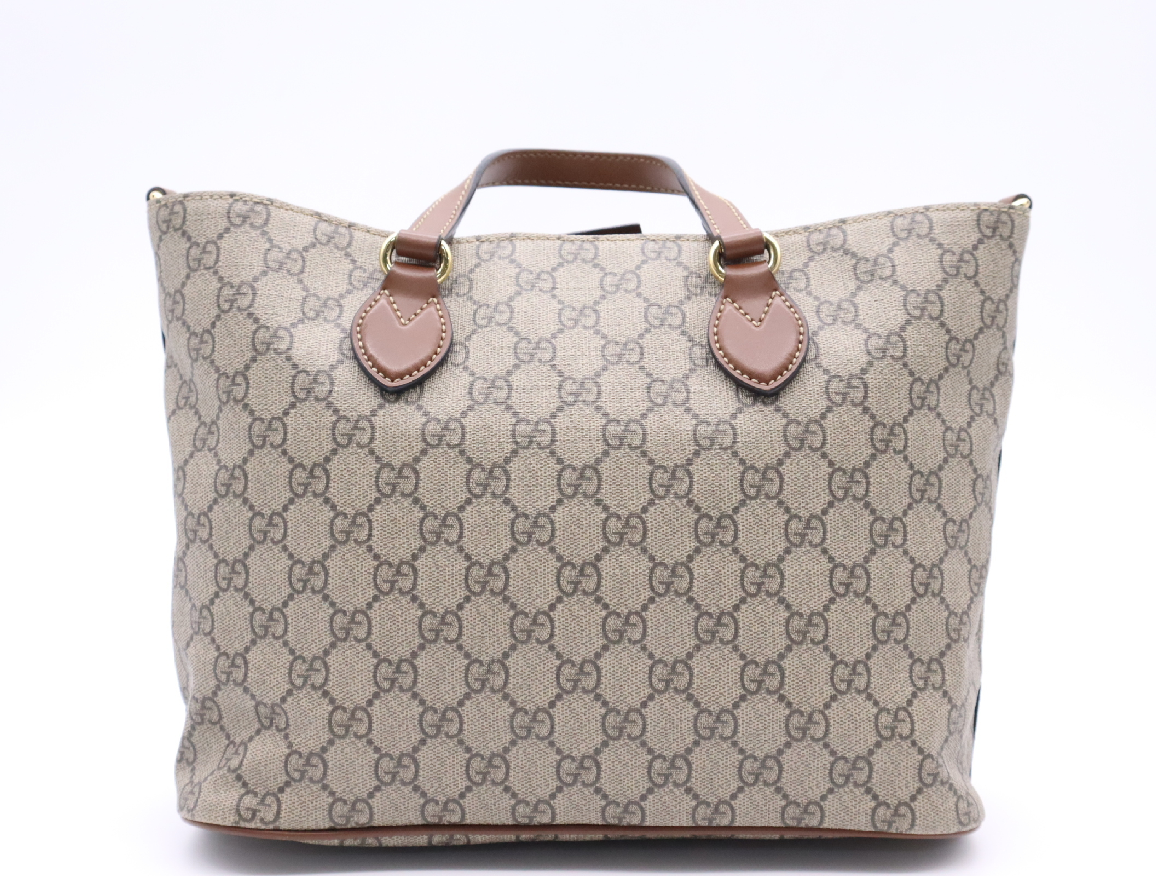 473887 GG Supreme Handbag Khaki Brown Handbag — view 2