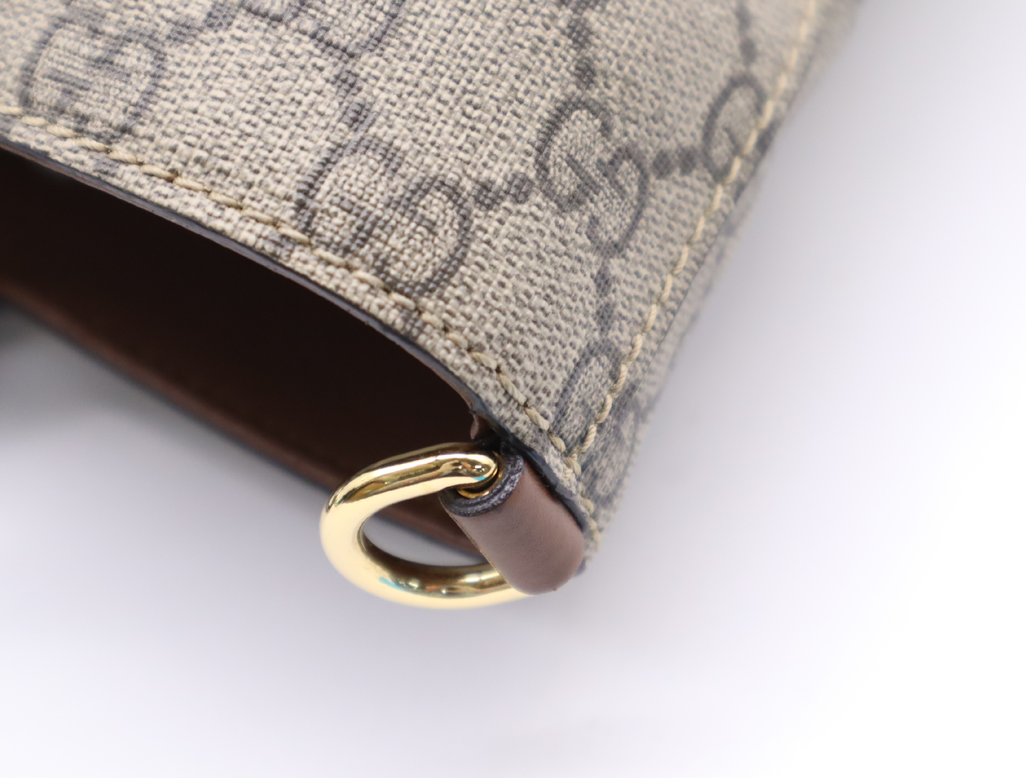 473887 GG Supreme Handbag Khaki Brown Handbag — view 11