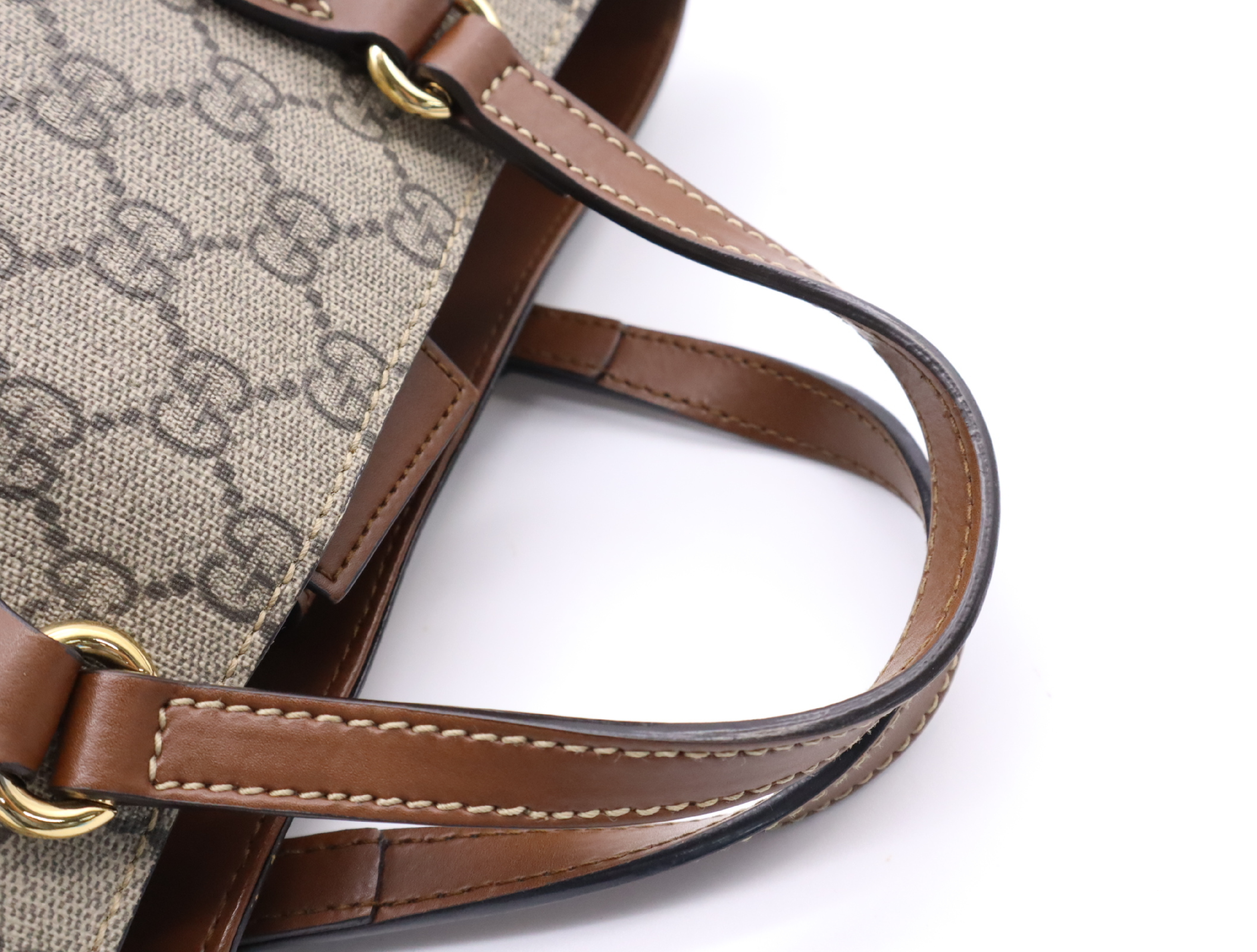 473887 GG Supreme Handbag Khaki Brown Handbag — view 12