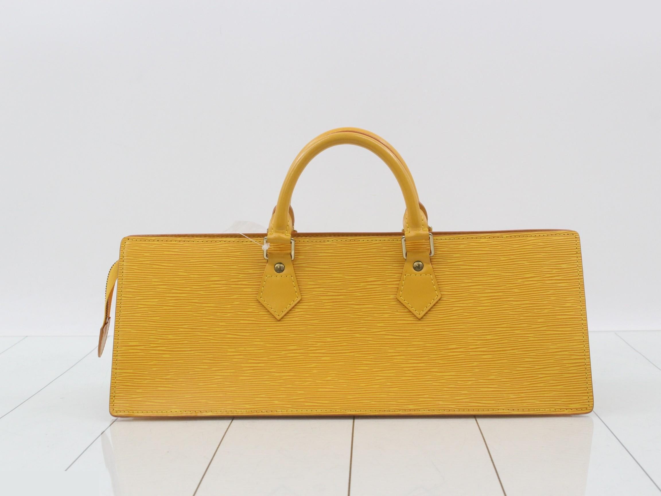 Epi Leather Sac Triangle Tassili Yellow Handbag — view 2