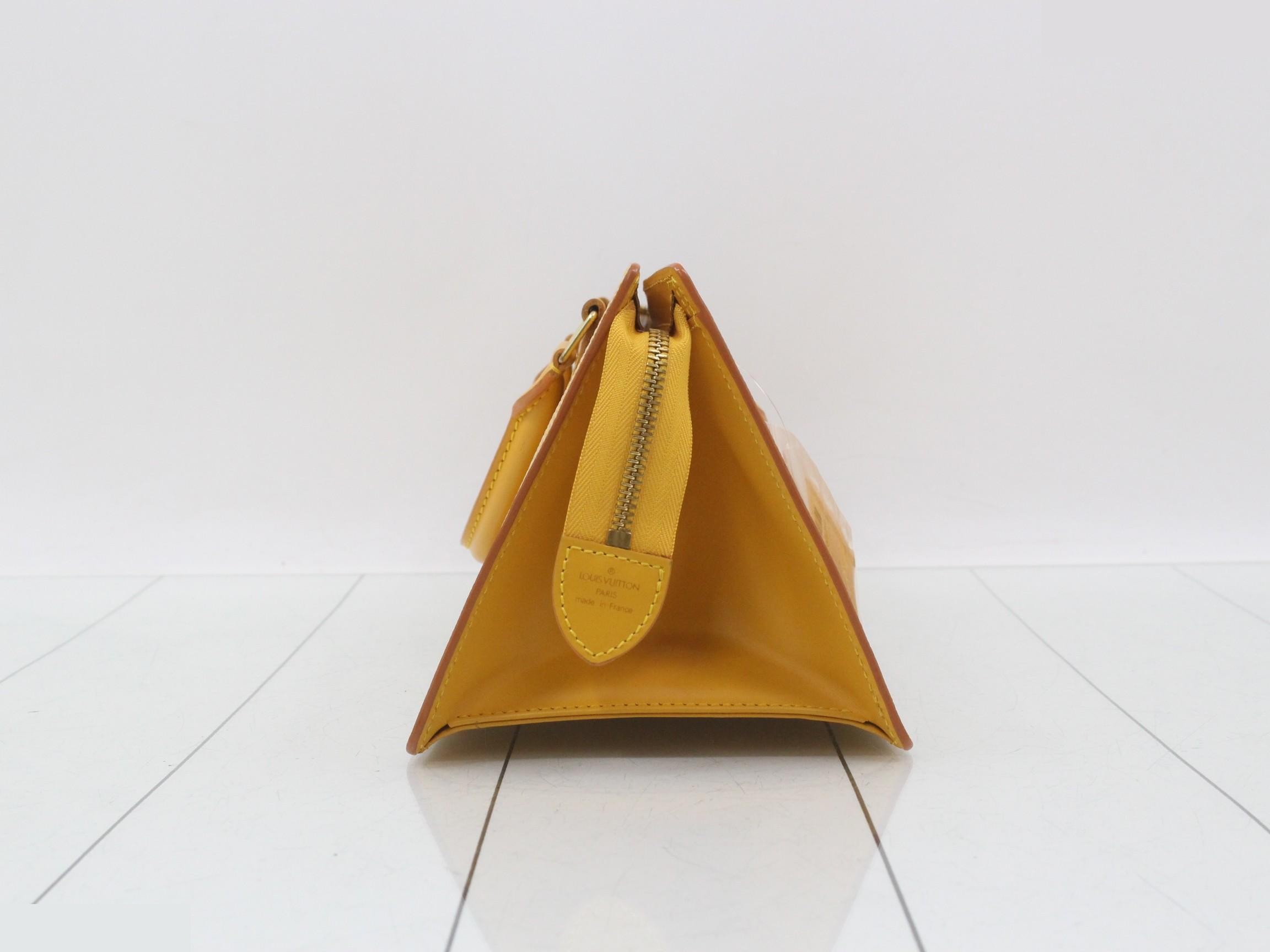 Epi Leather Sac Triangle Tassili Yellow Handbag — view 3