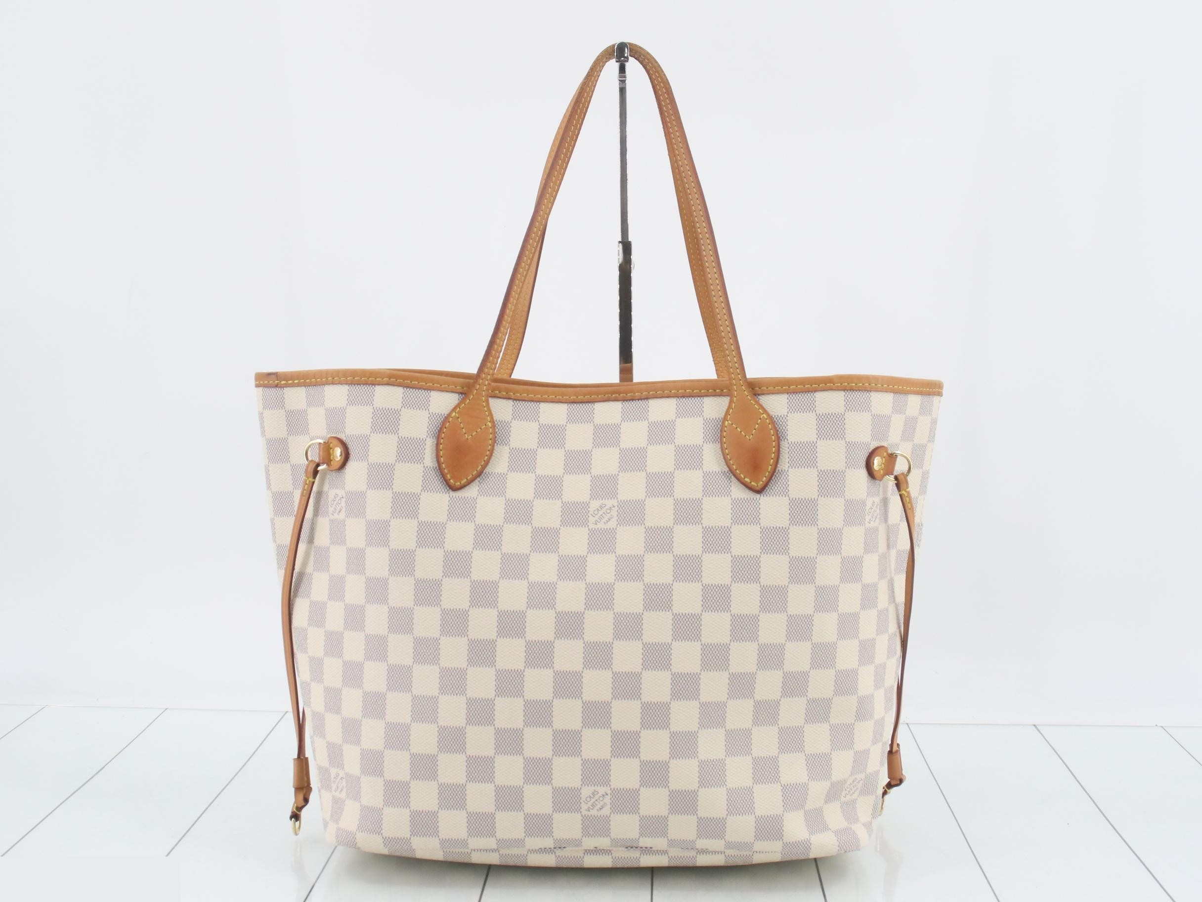 Damier Azur Neverfull MM Tote Bag with Pouch — view 2