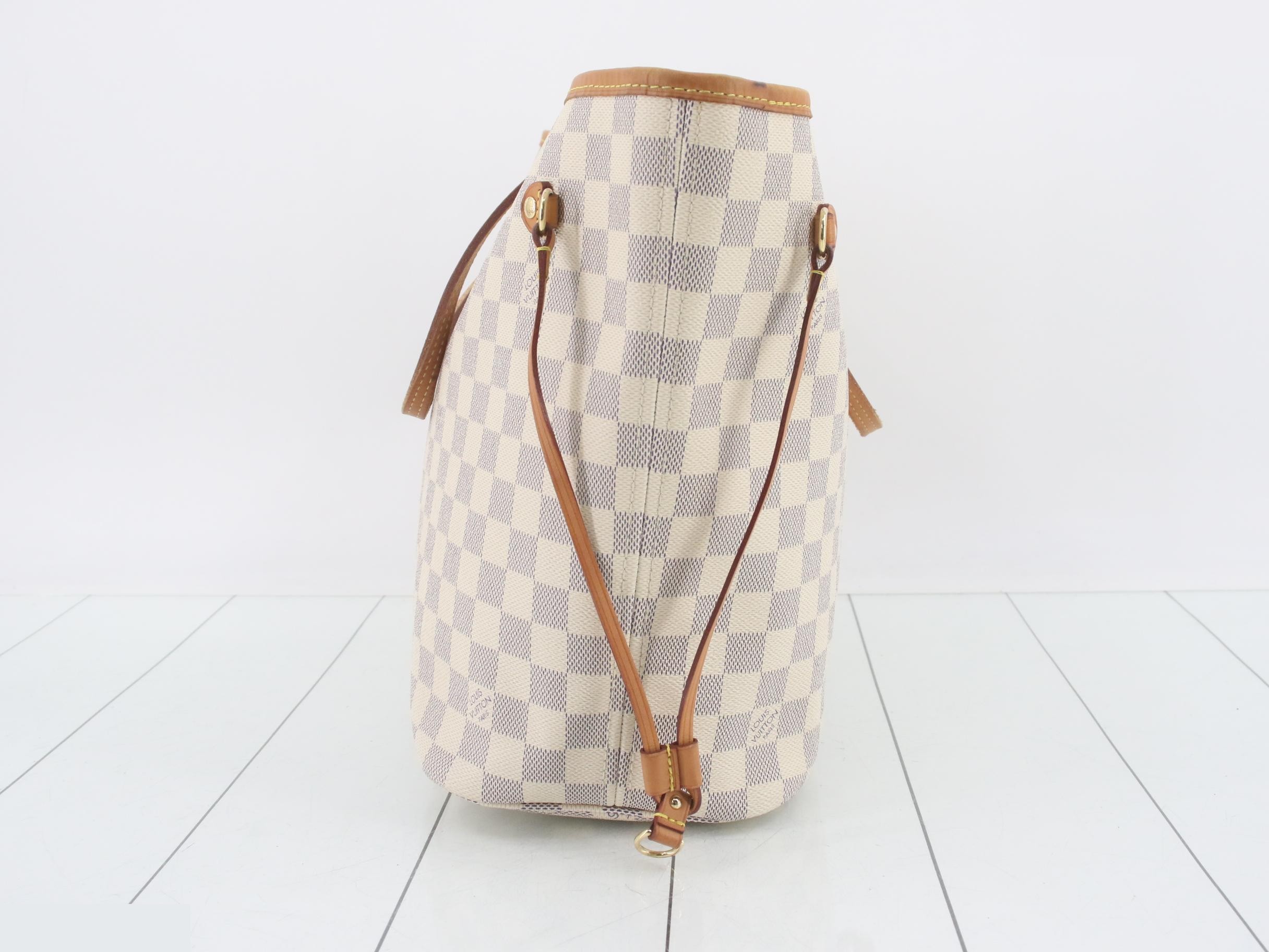 Damier Azur Neverfull MM Tote Bag with Pouch — view 3