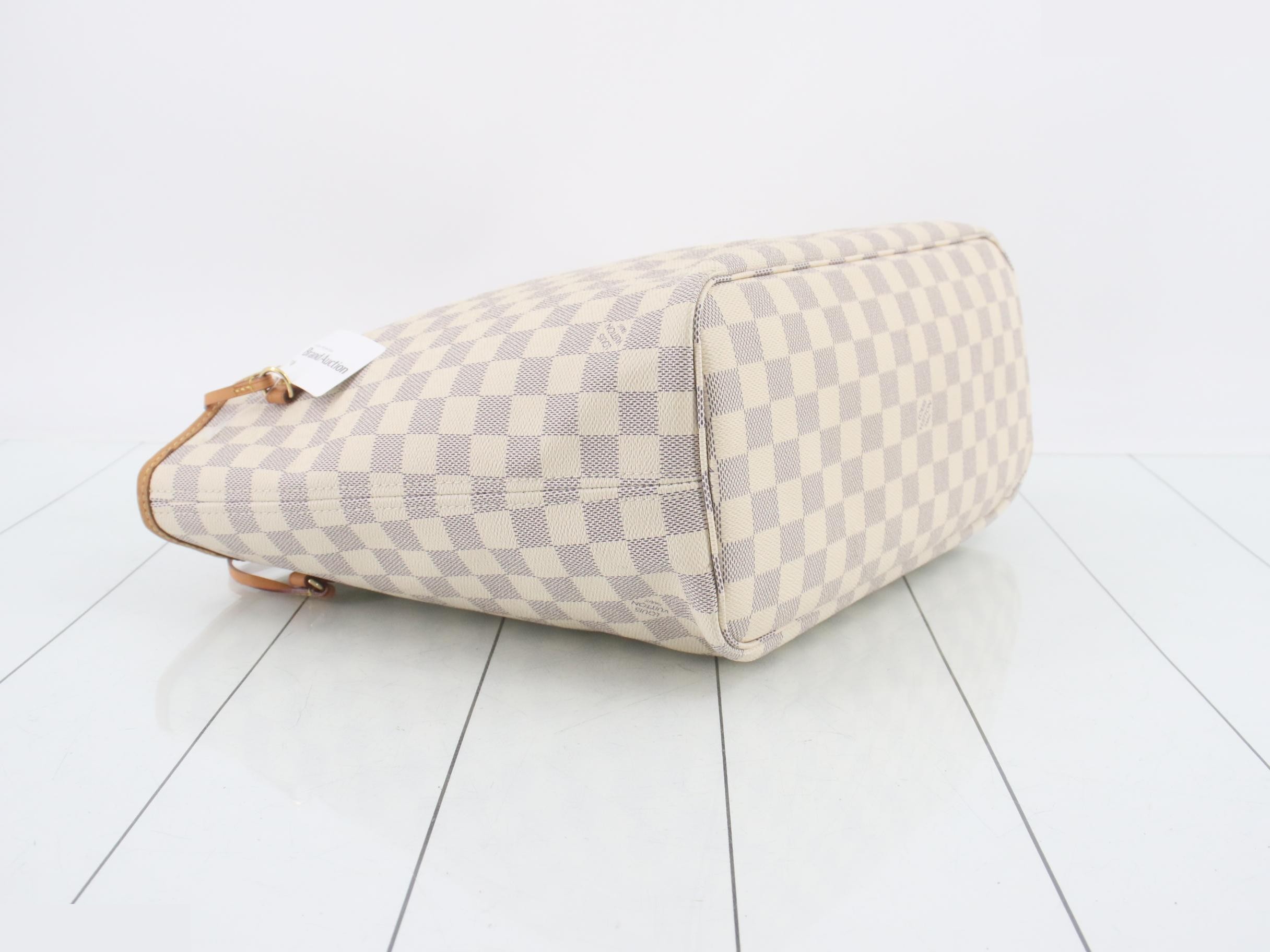 Damier Azur Neverfull MM Tote Bag with Pouch — view 5