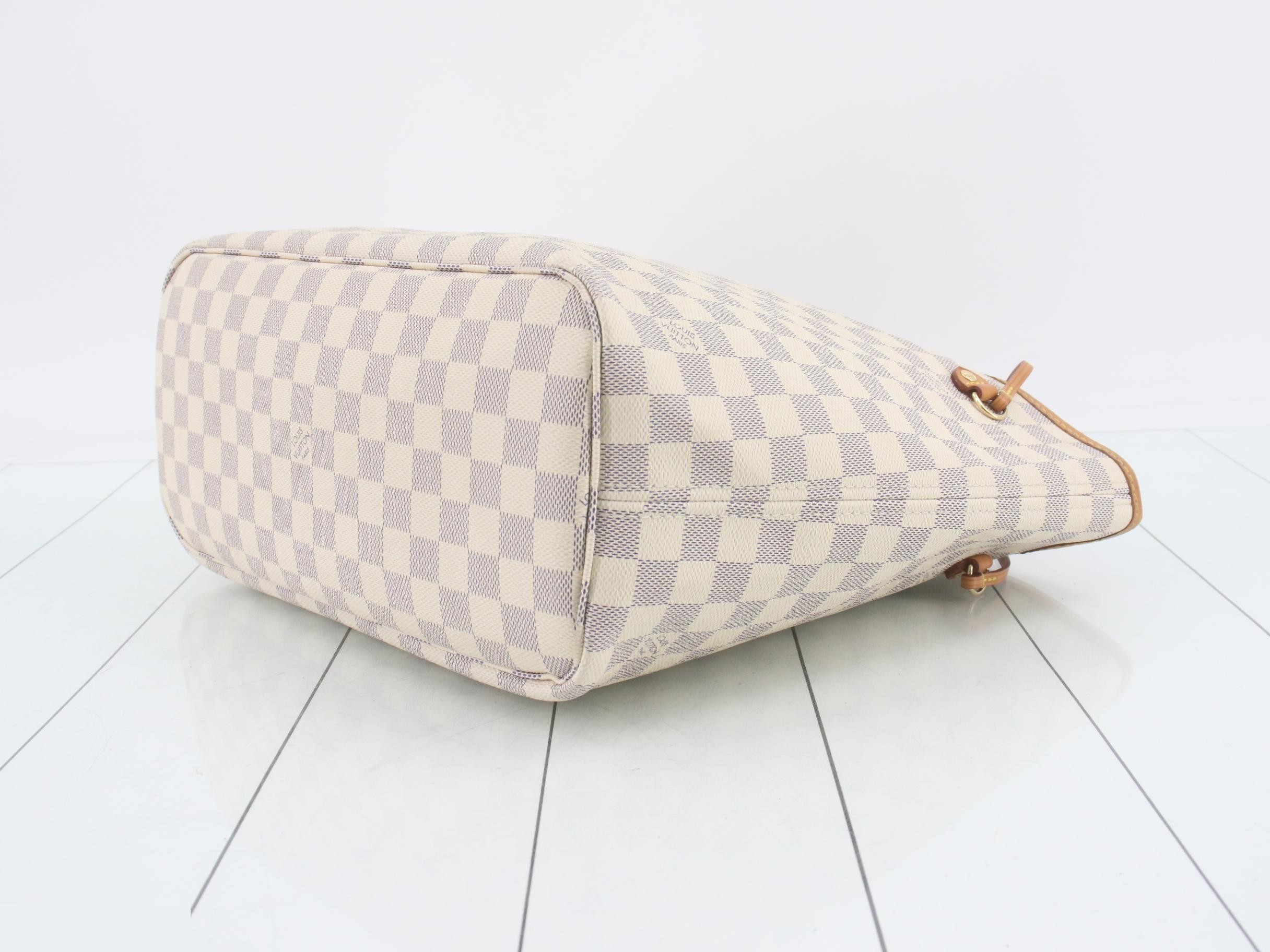 Damier Azur Neverfull MM Tote Bag with Pouch — view 6