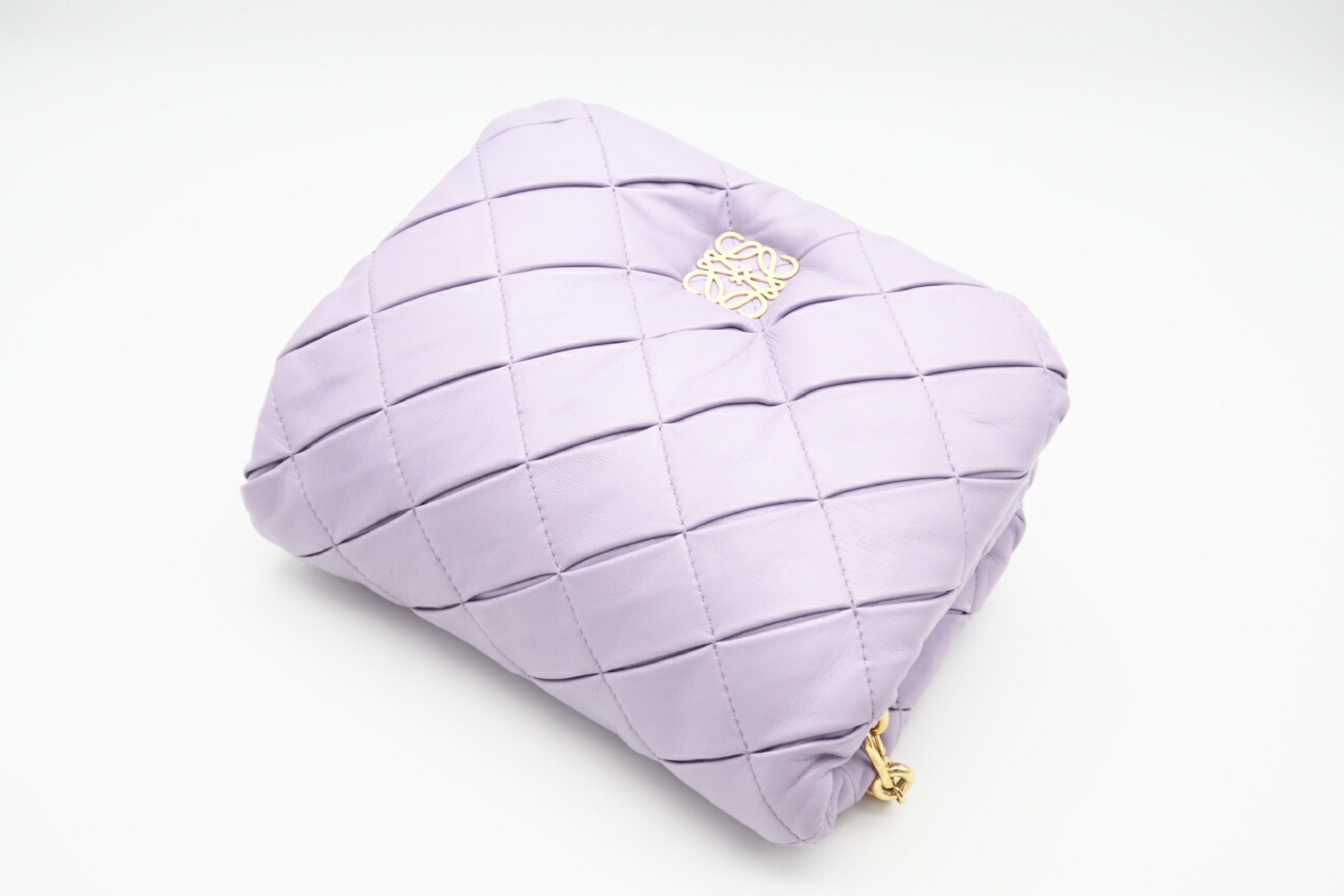 A896P41X14 Lambskin Puffer Goya Bag Purple Shoulder Bag — view 2