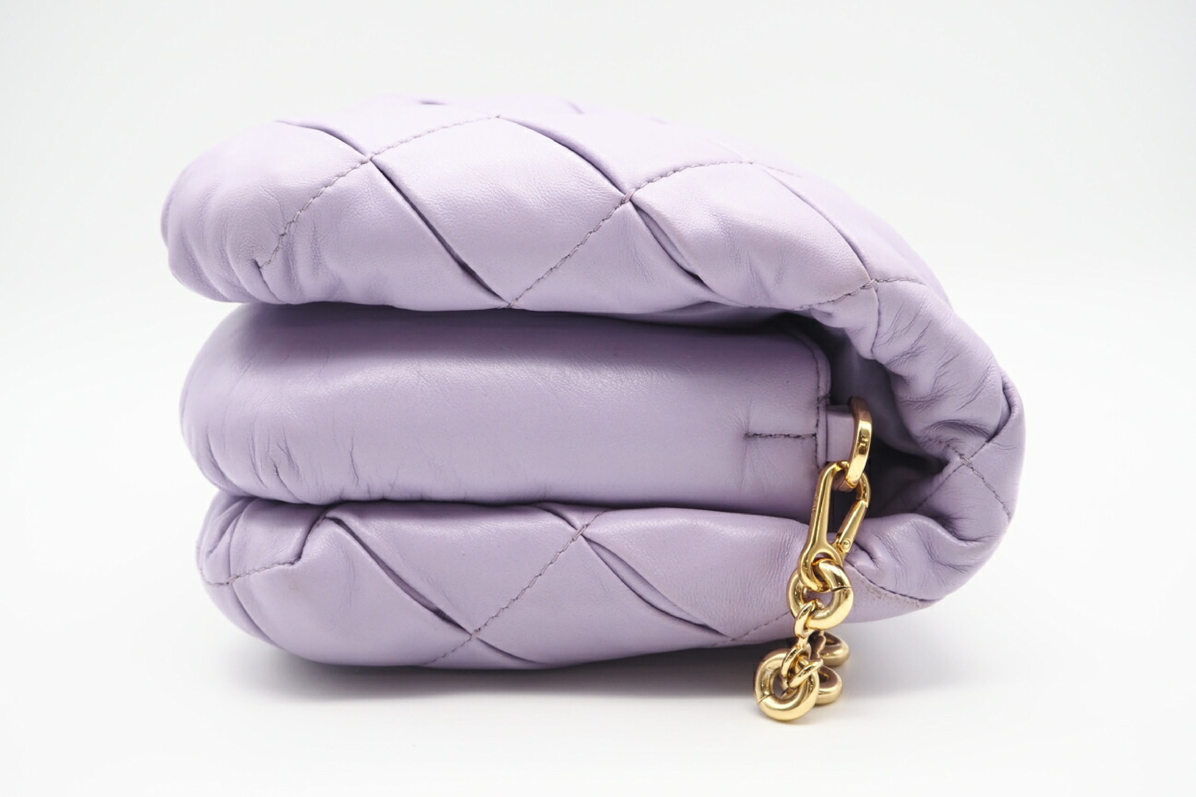 A896P41X14 Lambskin Puffer Goya Bag Purple Shoulder Bag — view 6