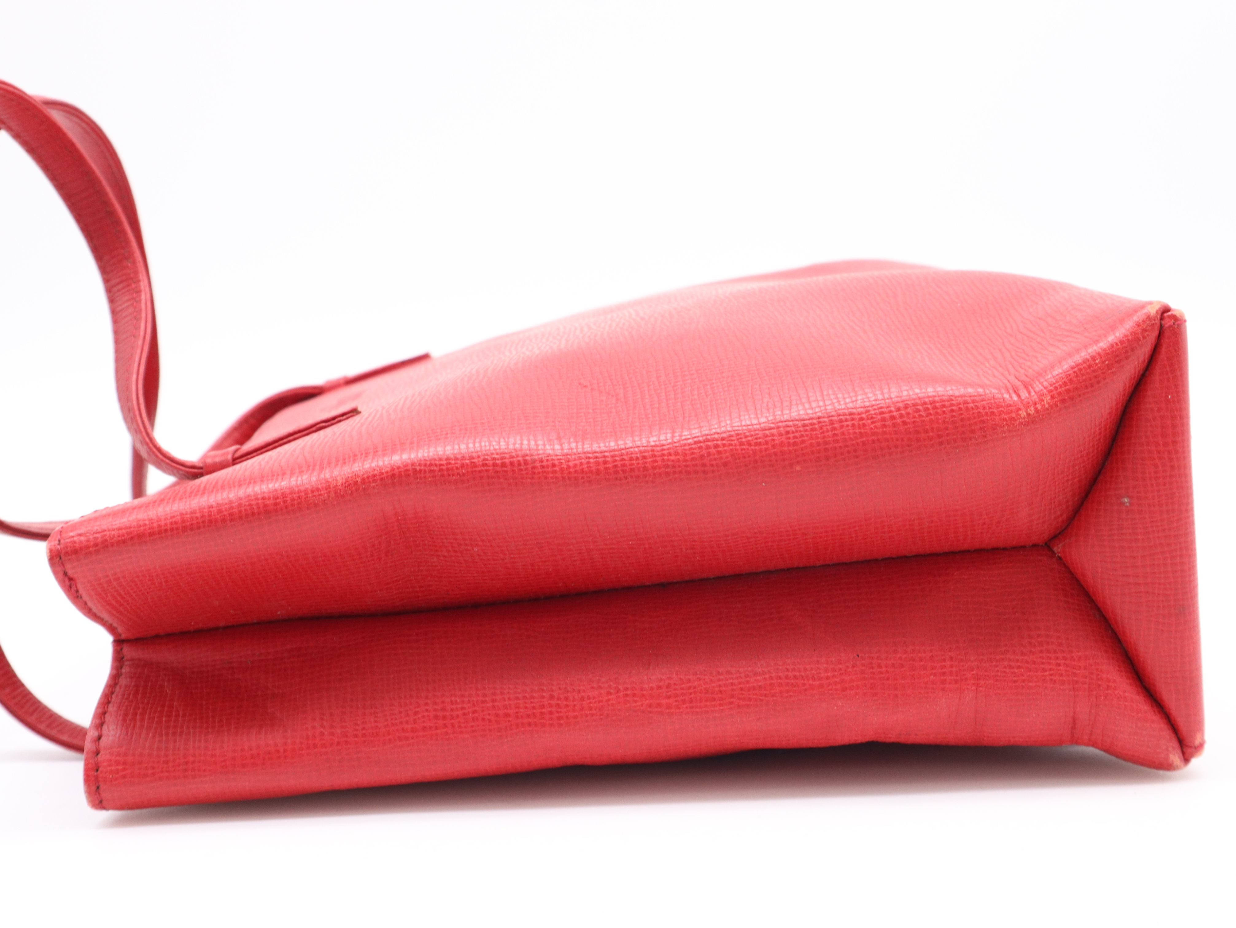 Leather Tote Bag, Red Tote Bag — view 3