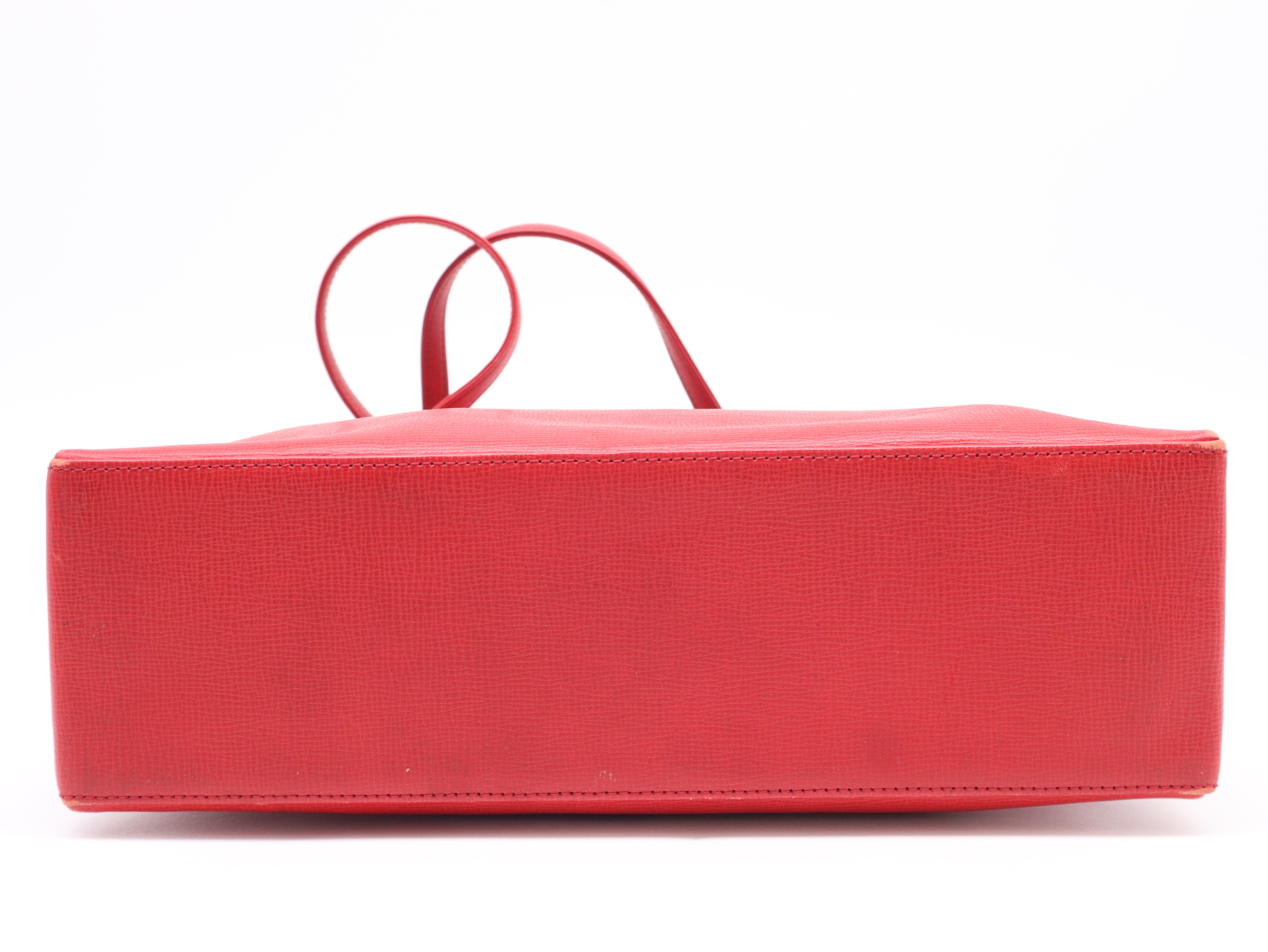 Leather Tote Bag, Red Tote Bag — view 4