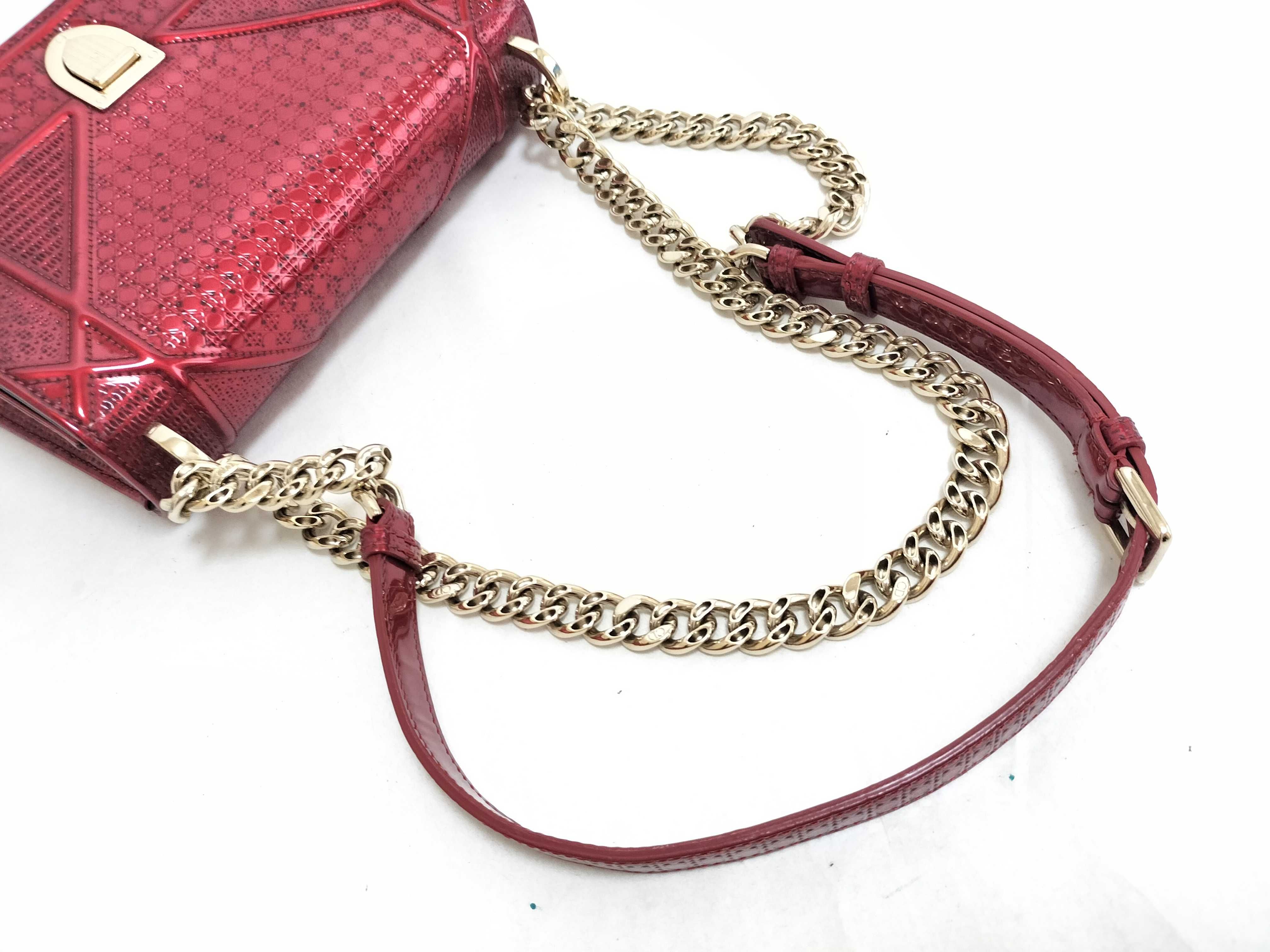 SG-Christian Dioroma chain shoulder bag Red — view 3
