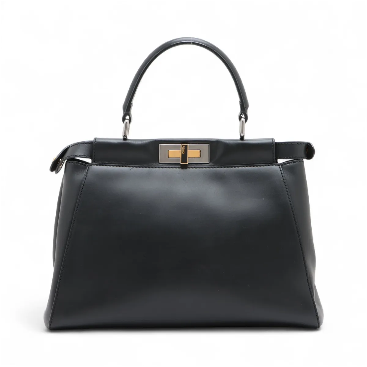 Peekaboo Regular Leather 2WAY Handbag Black 8BN226 — view 2