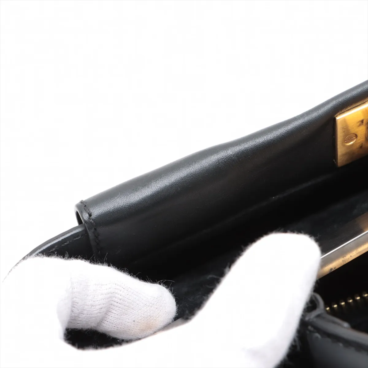 Peekaboo Regular Leather 2WAY Handbag Black 8BN226 — view 14