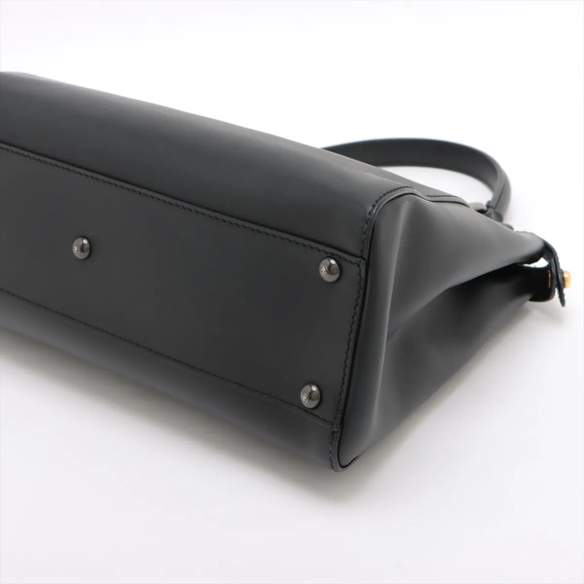 Peekaboo Regular Leather 2WAY Handbag Black 8BN226 — view 3