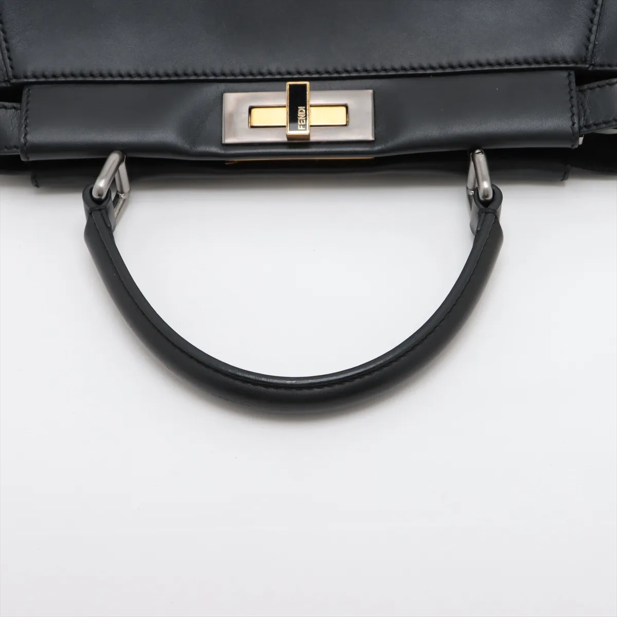 Peekaboo Regular Leather 2WAY Handbag Black 8BN226 — view 5