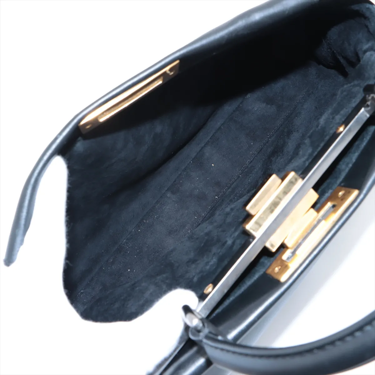 Peekaboo Regular Leather 2WAY Handbag Black 8BN226 — view 8